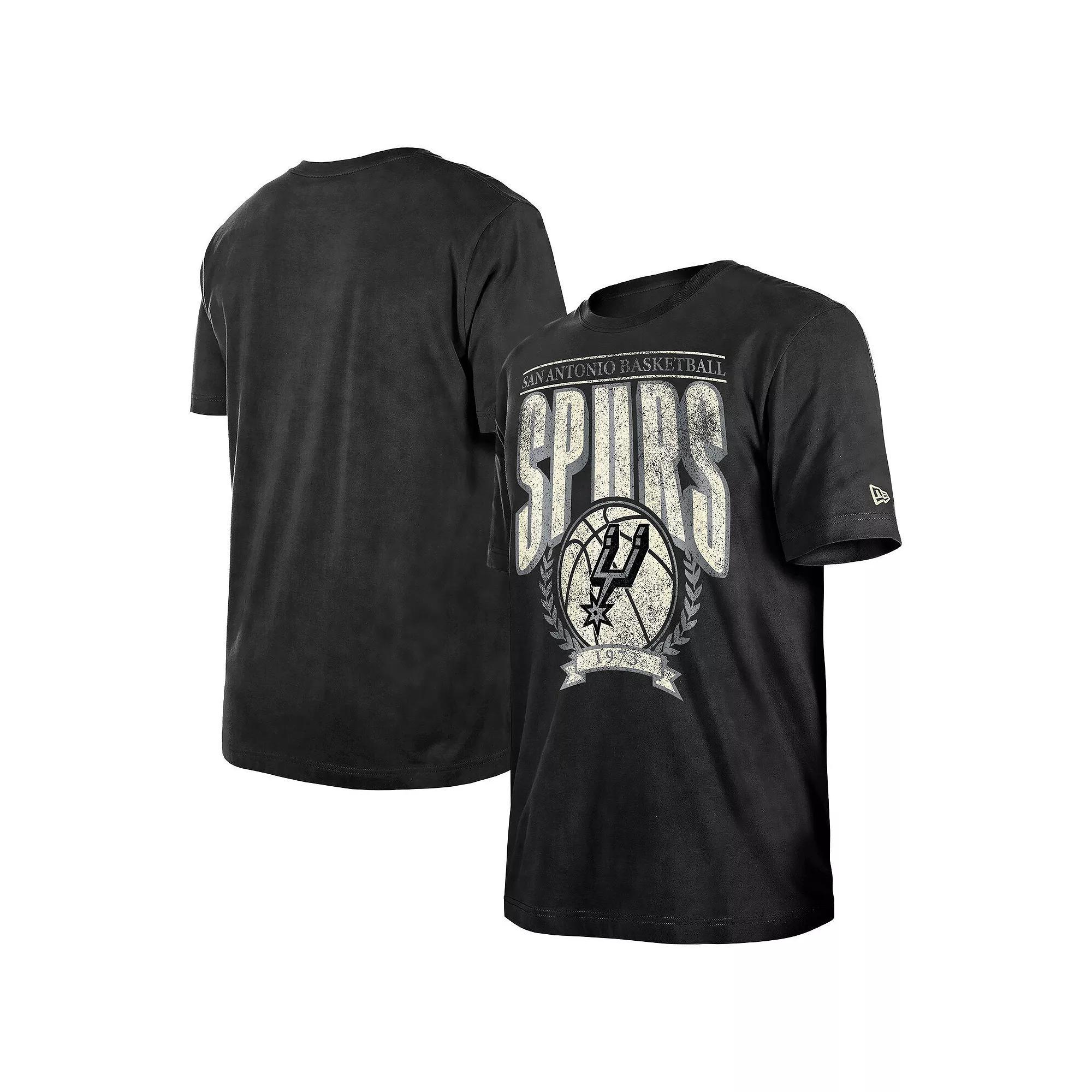 Men's New Era Black Los Angeles Lakers Sport Classics Enzyme Washed T-Shirt, Size: 3XL Product Image