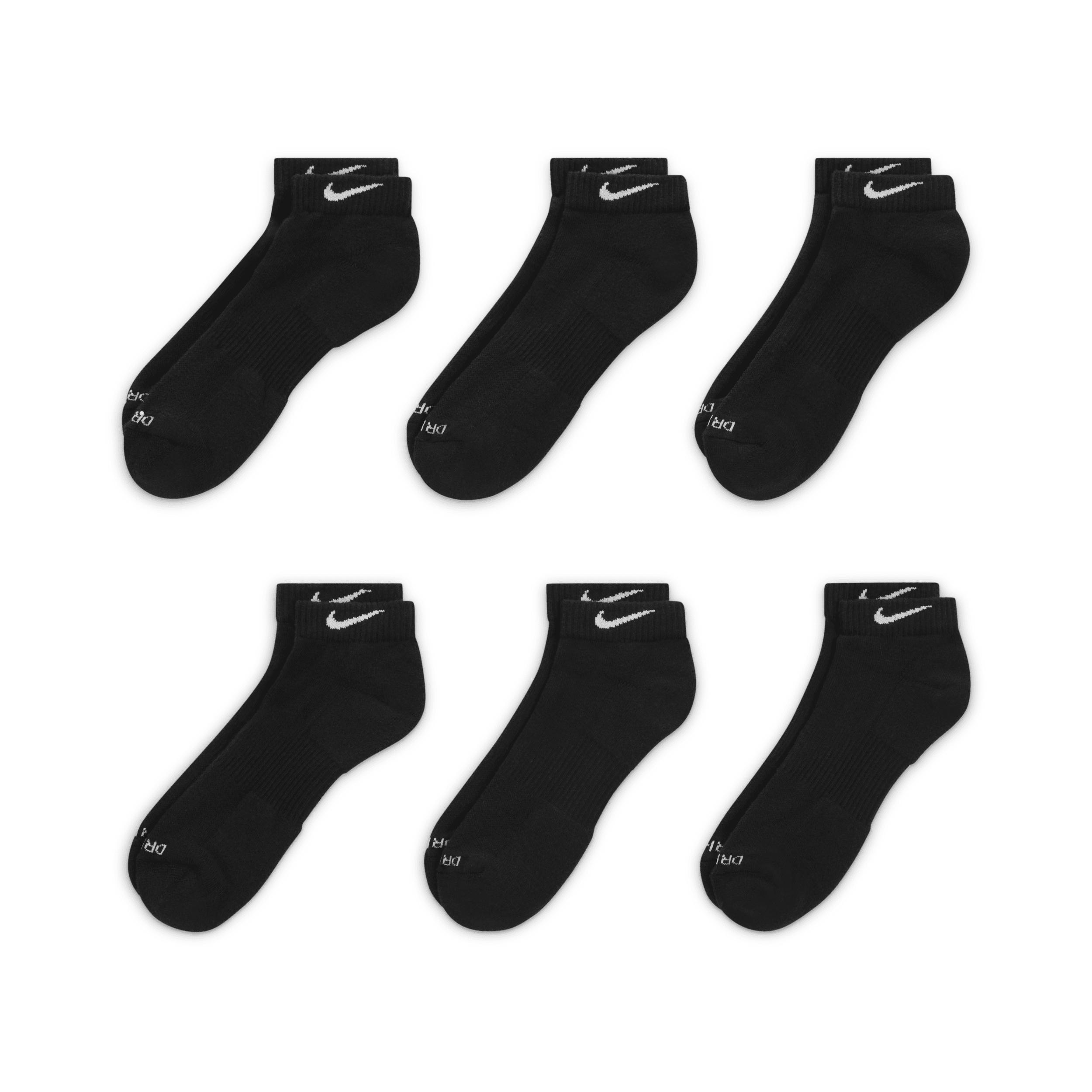 Men's Nike 6-pack Everyday Plus Cushioned Low-Cut Training Socks, Size: 12-15, White Product Image