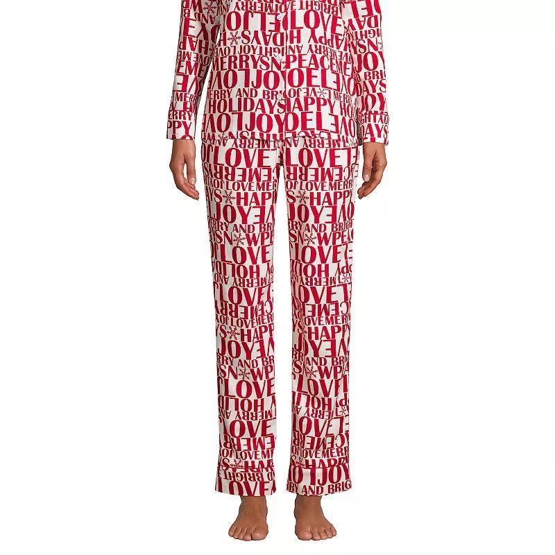 Womens Lands End Womens Flannel Pajama Pants Product Image