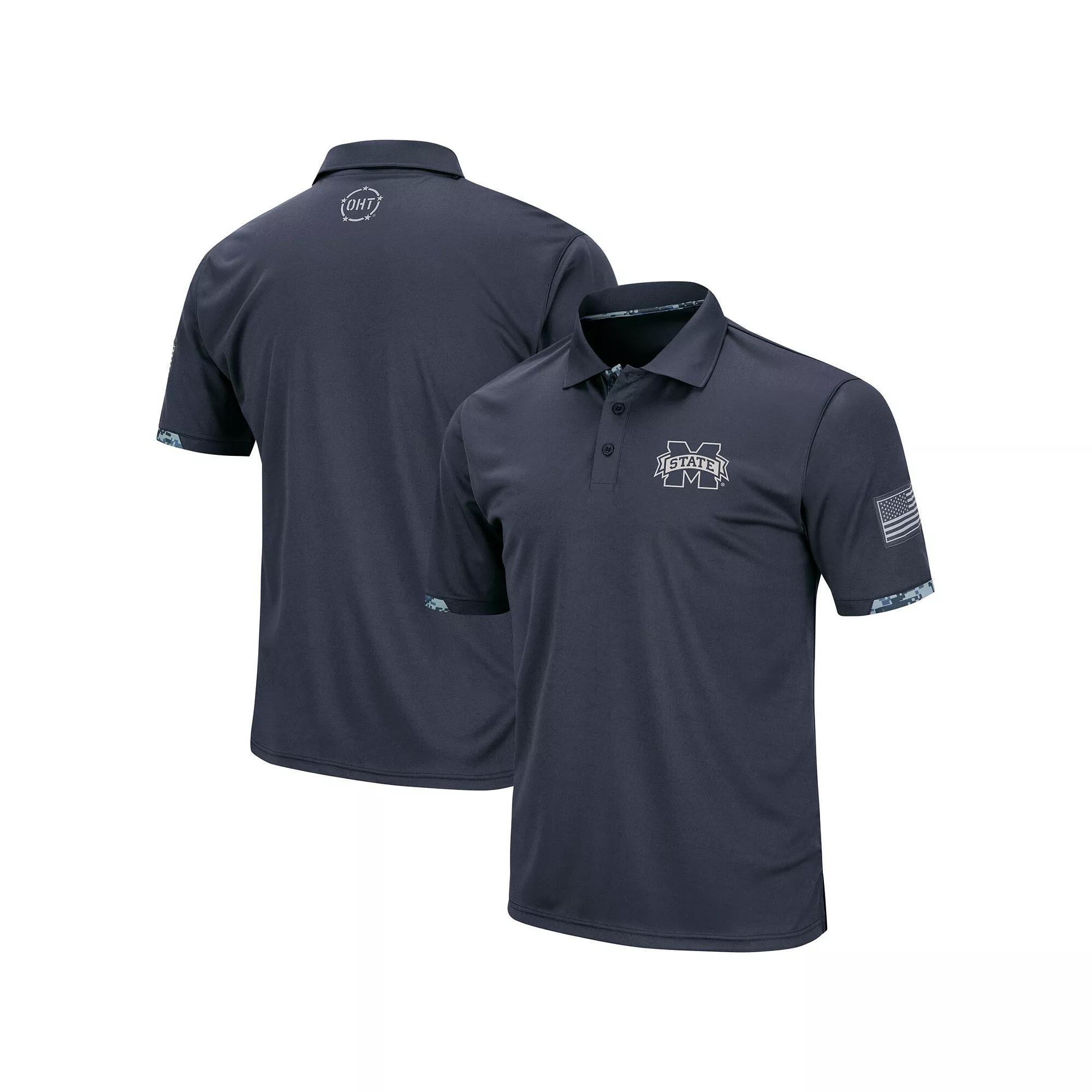 Men's Colosseum Charcoal Mississippi State Bulldogs Rival OHT Military Appreciation Polo, Size: 4XB, Mst Charco Product Image