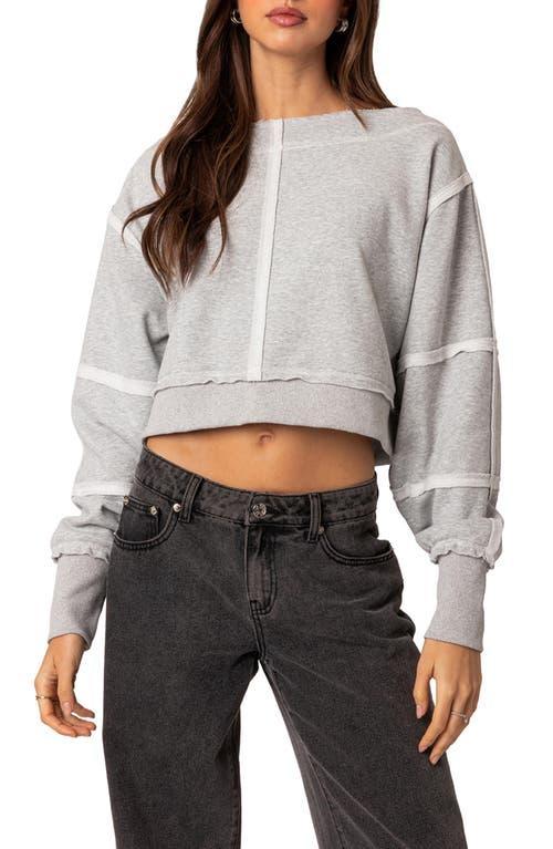 Womens Inside out cropped sweatshirt Product Image