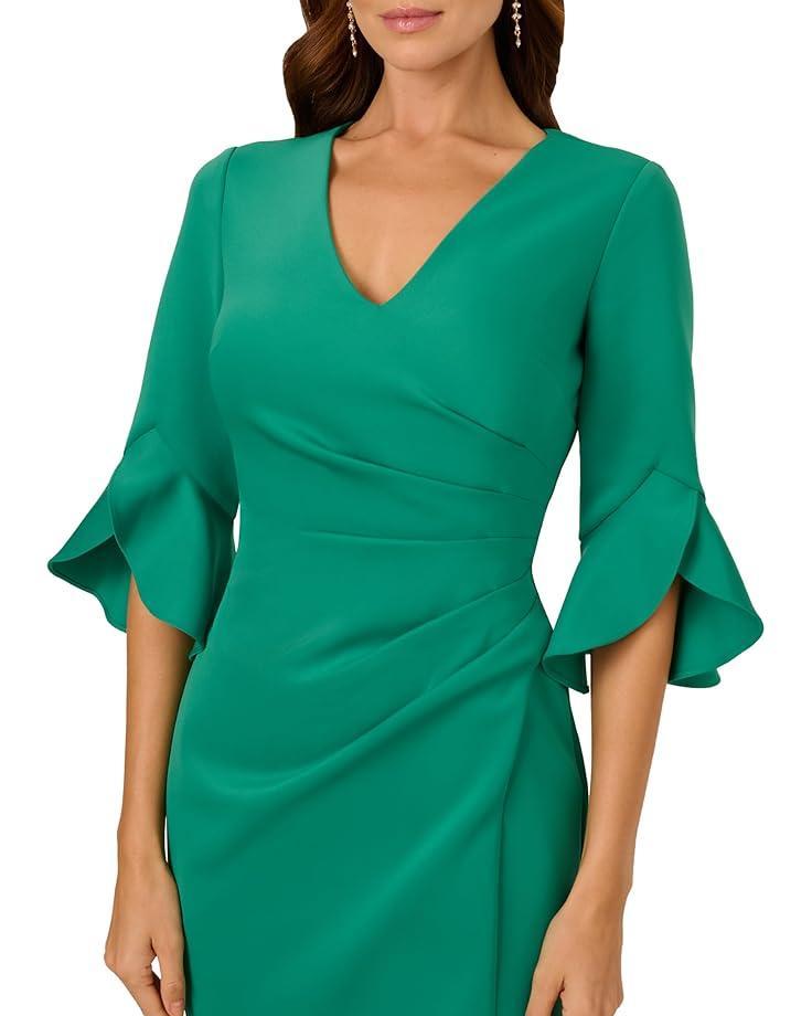 Crepe Combo Midi Dress Product Image