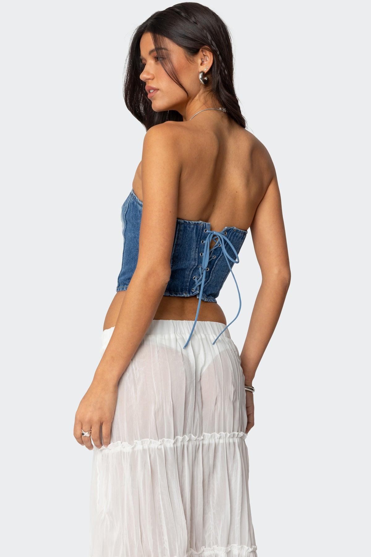 Tai Embroidered Tiered Maxi Skirt Product Image