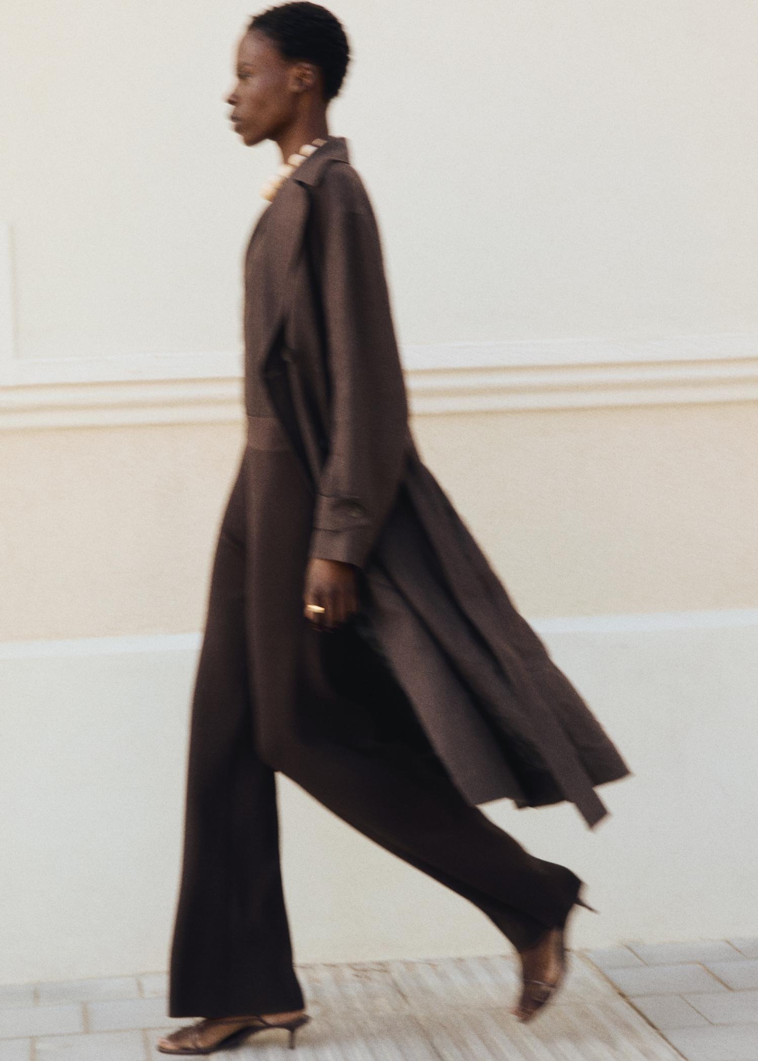 Straight knitted trousers - Women | MANGO USA Product Image