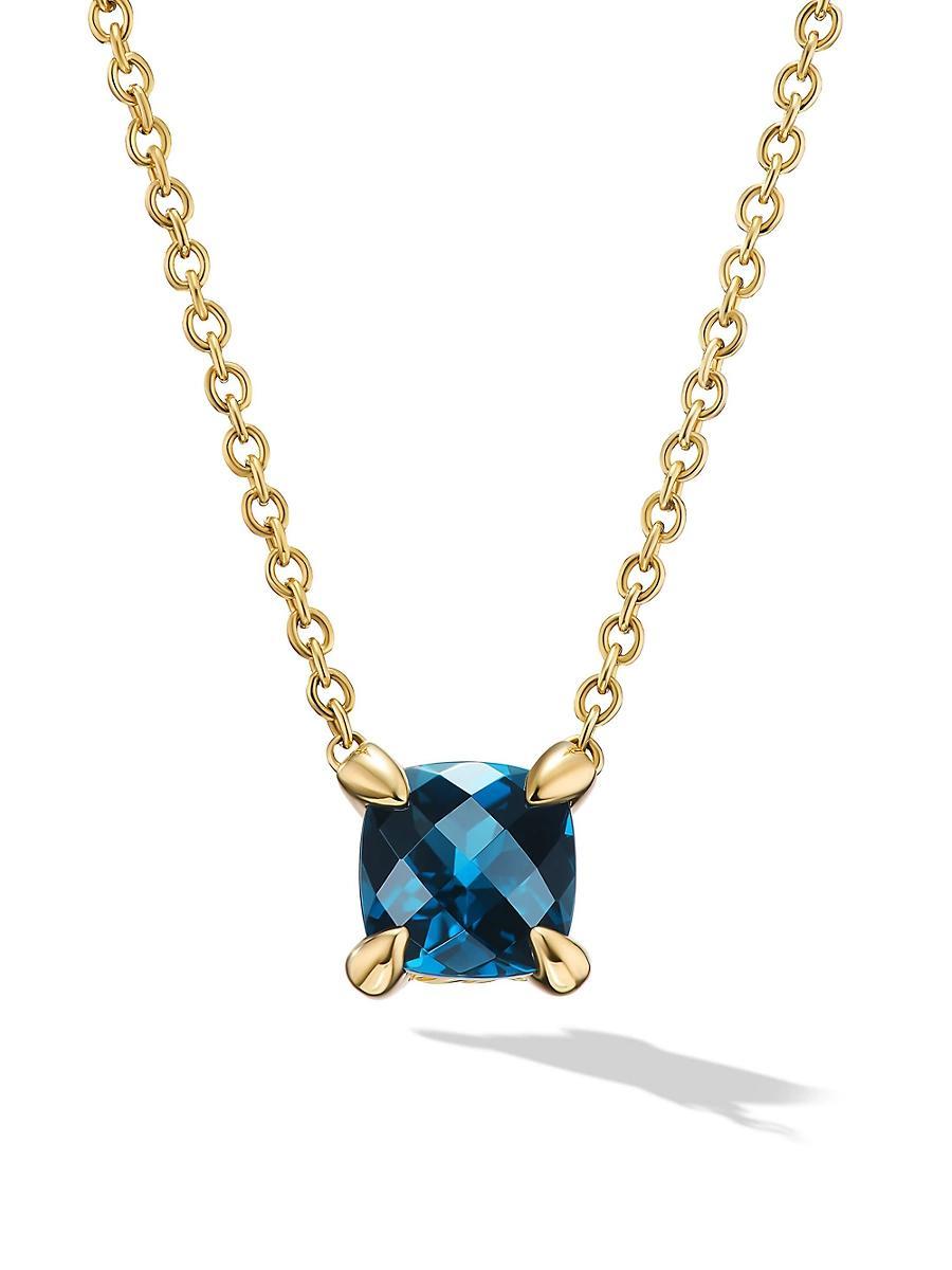 Womens Micro Chatelaine Pendant Necklace in 18K Yellow Gold Product Image