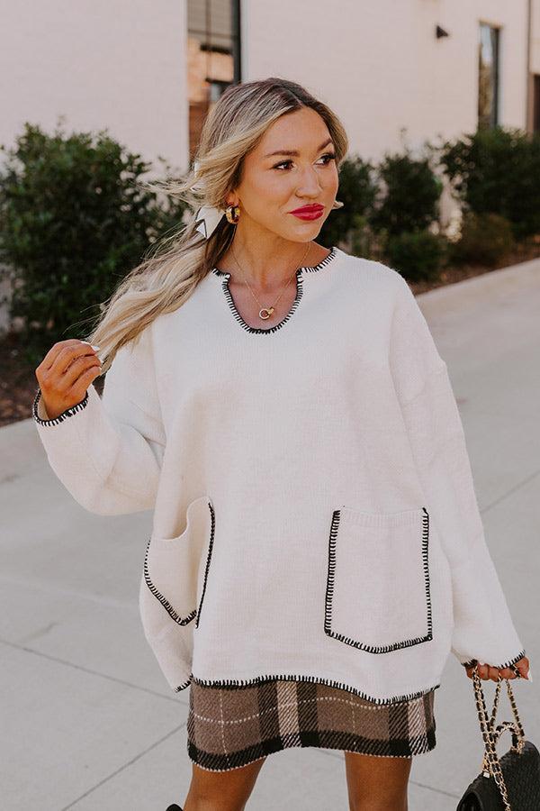 Maine Mornings Wool-Blend Sweater in Cream Product Image