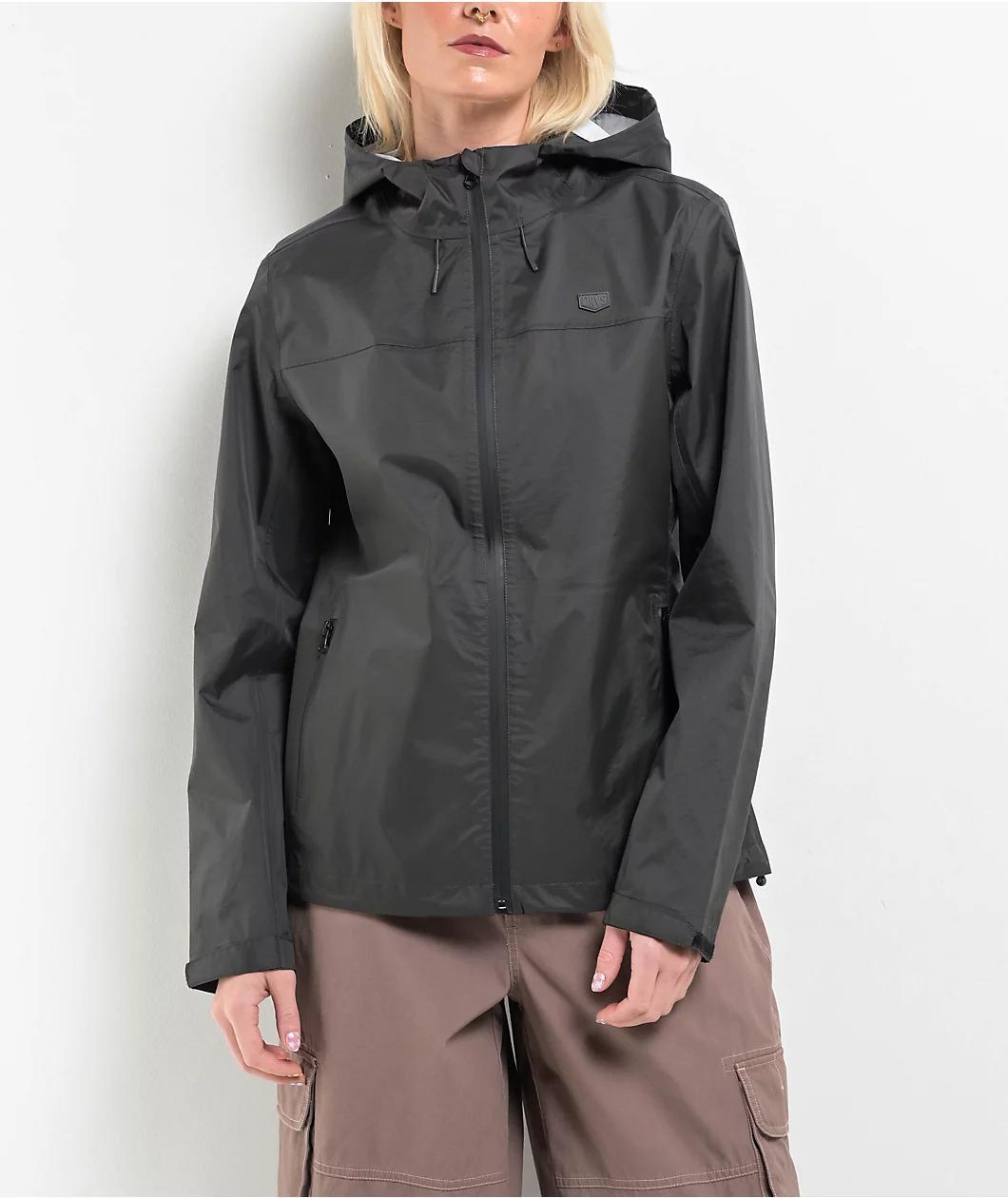 Dravus Oasis Essential Black Windbreaker Zip Jacket Product Image