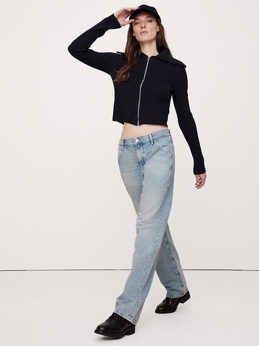 Mid-Rise Slouchy-Straight Jean Product Image