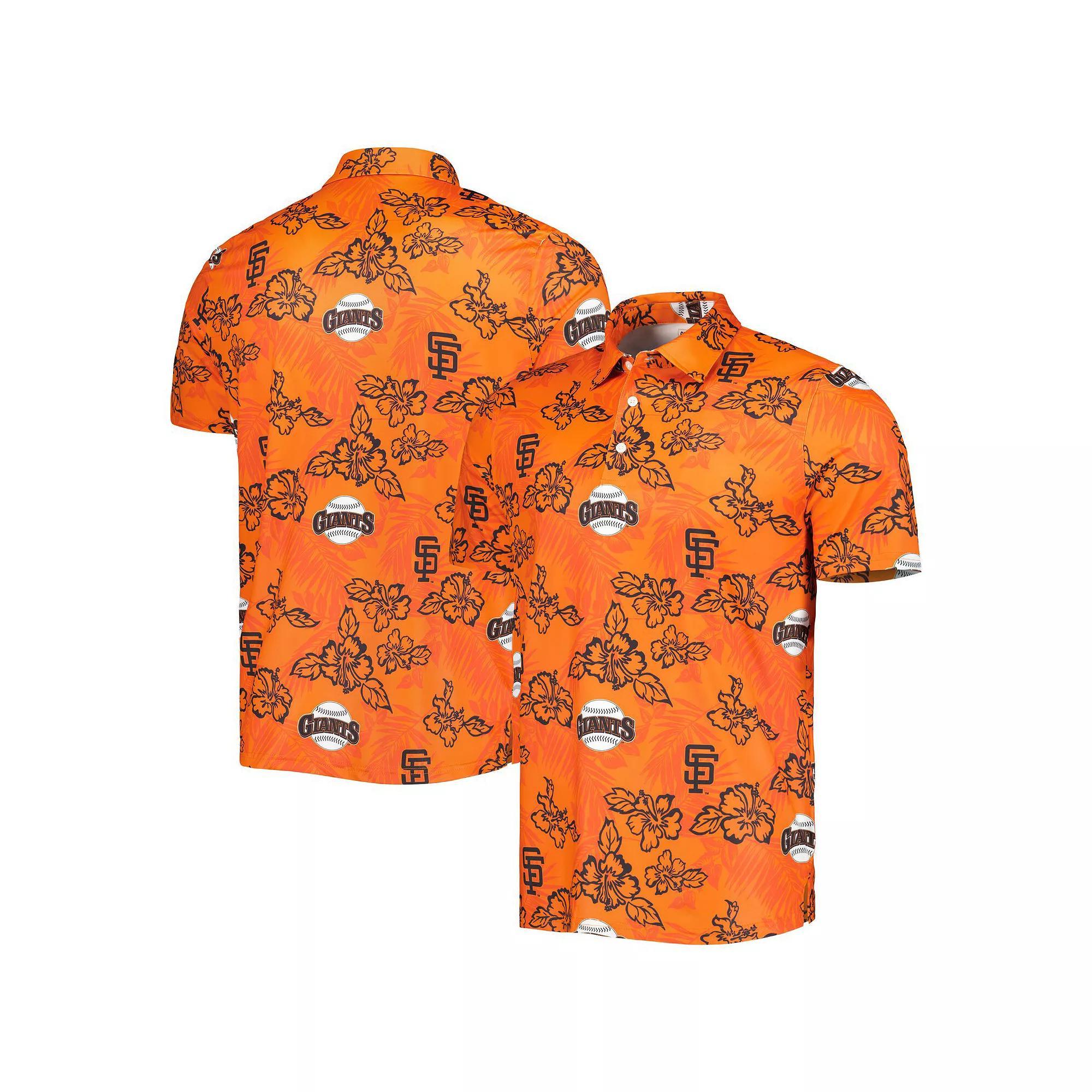 Men's Reyn Spooner Orange San Francisco Giants Cooperstown Collection Puamana Print Polo, Size: Small Product Image