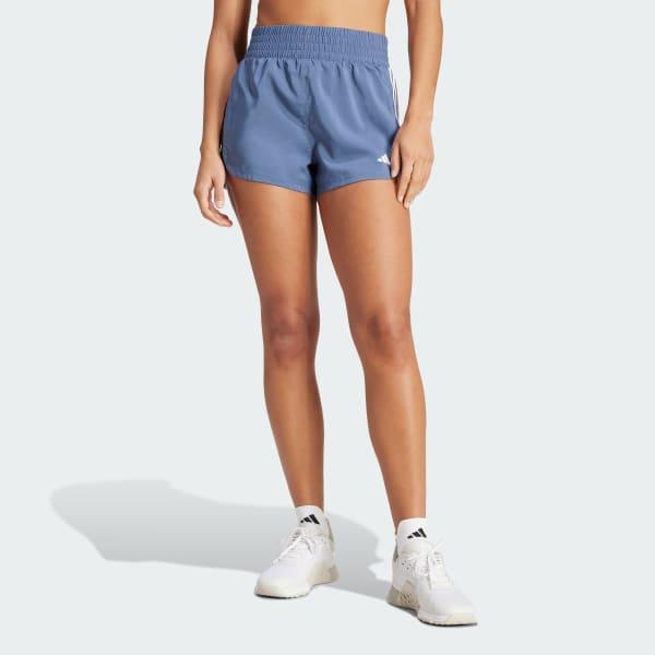 adidas Pacer Training 3-Stripes Woven High-Rise Shorts Aurora Ruby S 3 Womens Product Image