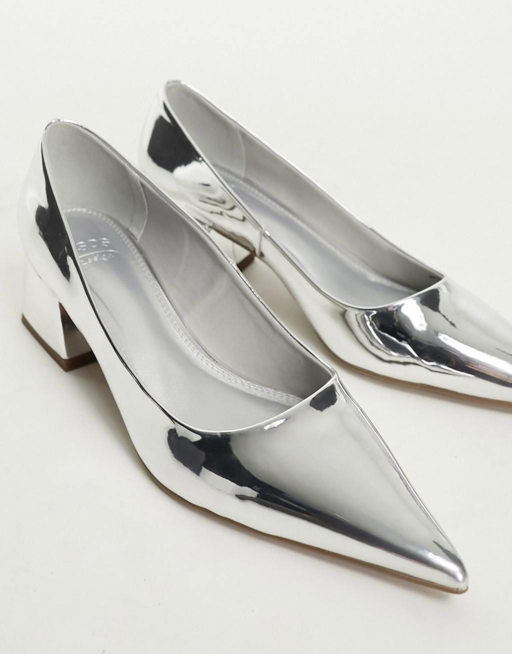 ASOS DESIGN Saint block mid heeled shoes Product Image