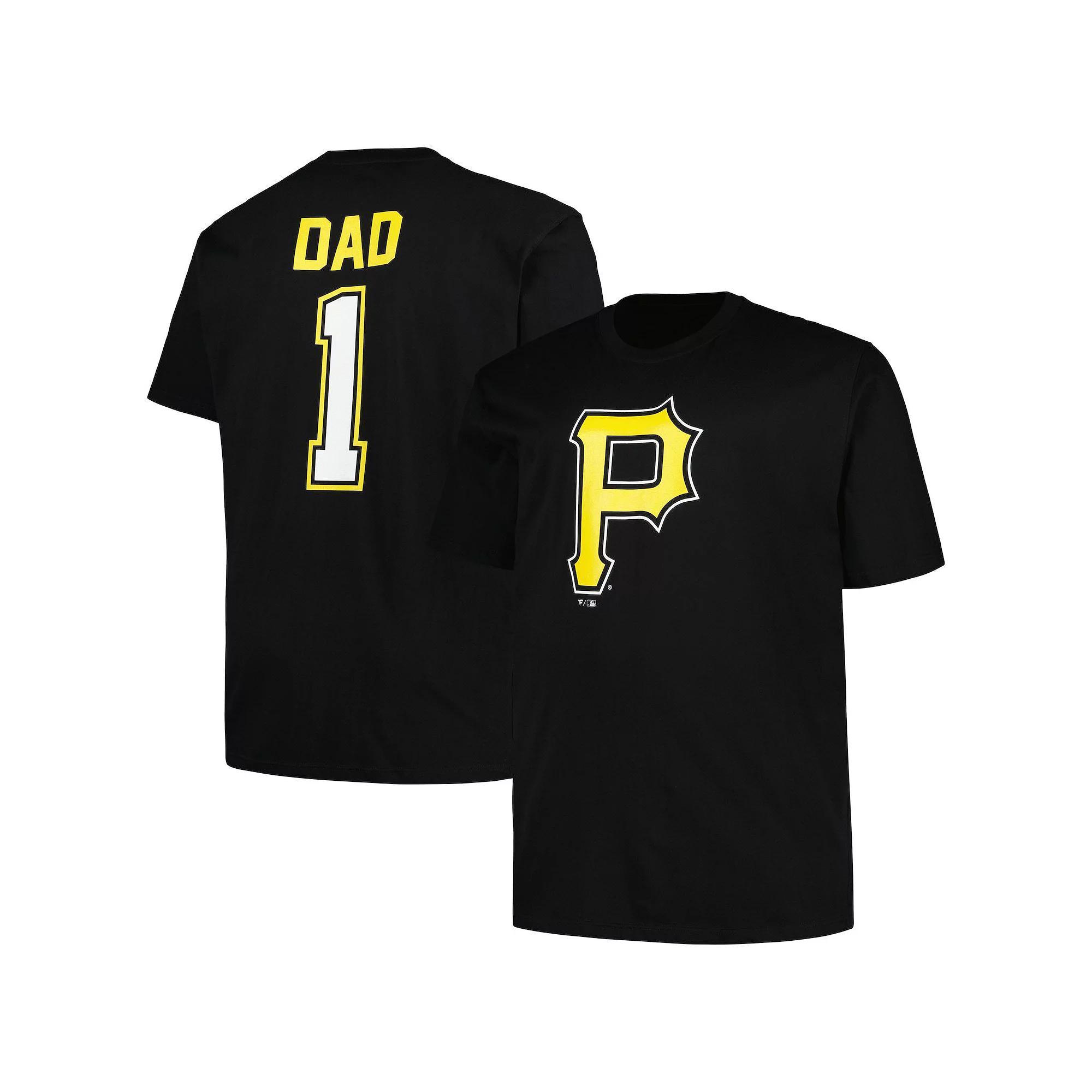 Men's Profile Black Pittsburgh Pirates Big & Tall #1 Dad T-Shirt, Size: 3XB Product Image