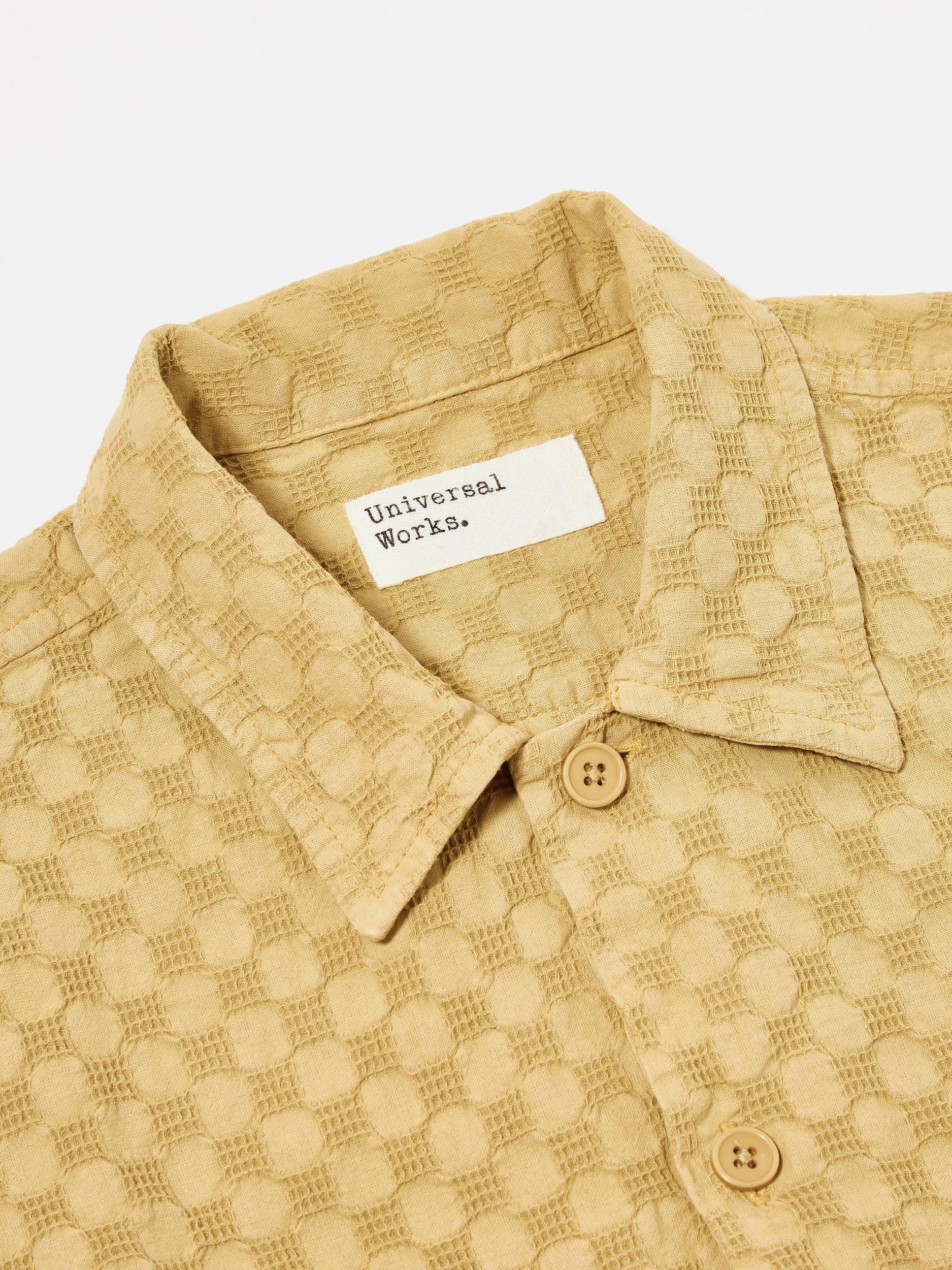Universal Works Island Shirt in Camel Dot Waffle Product Image