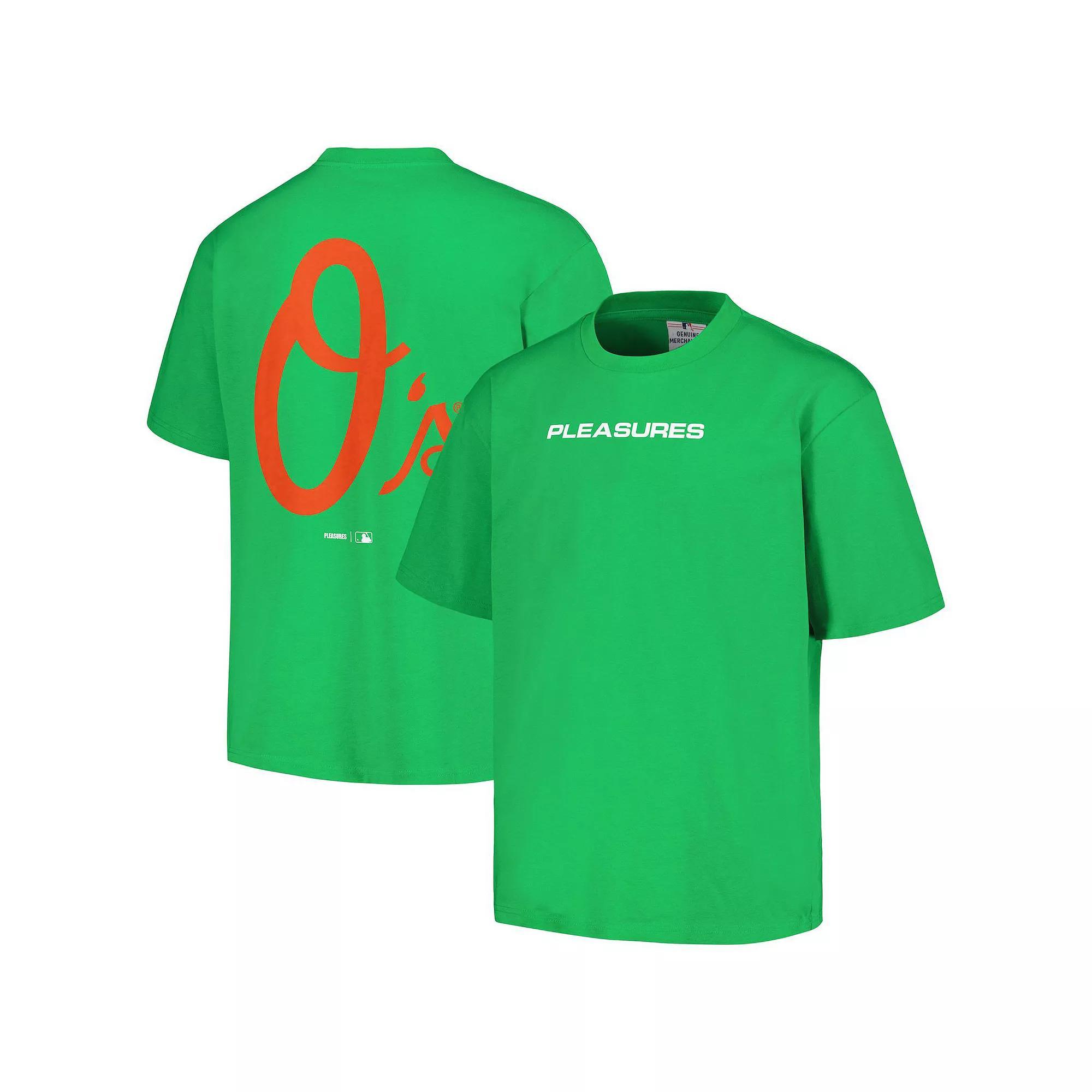 Men's PLEASURES  Green Baltimore Orioles Ballpark T-Shirt, Size: XL Product Image