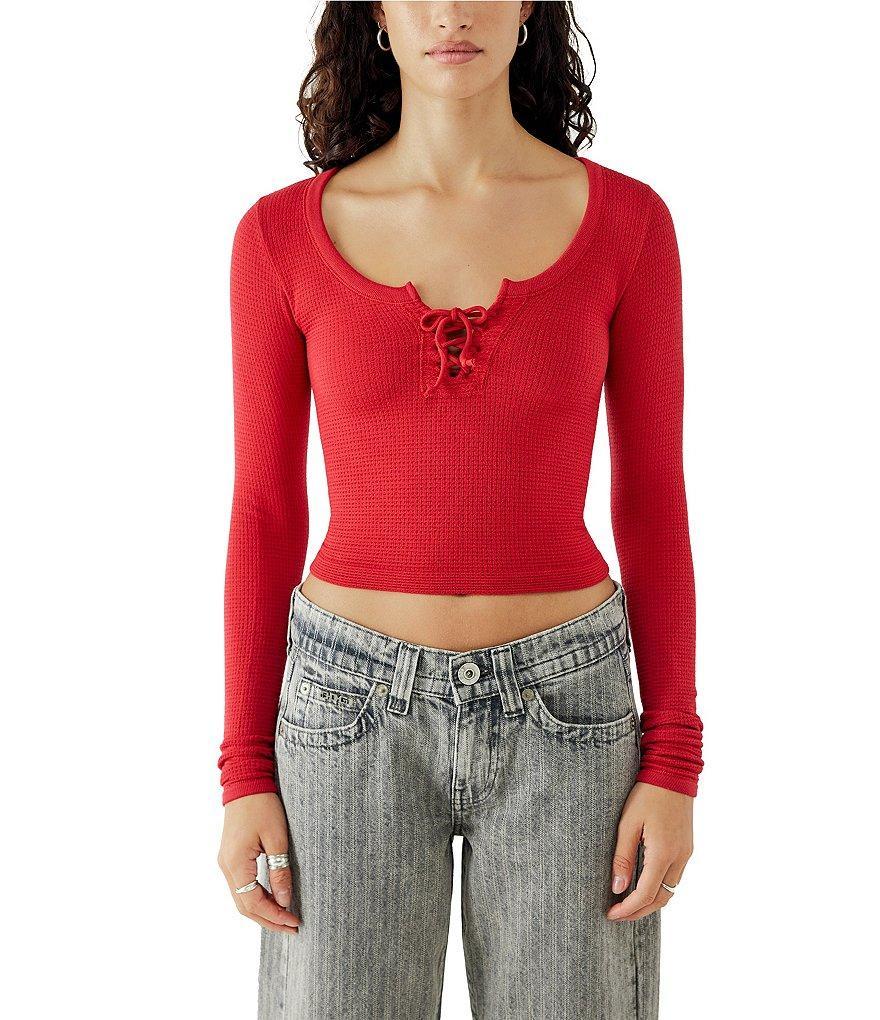 BDG Urban Outfitters Long Sleeve Knockout Top Product Image