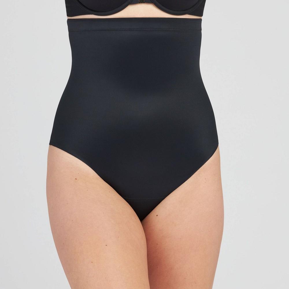 ASSETS by SPANX Womens Flawless Finish High-Waist Shaping Thong - Black 1X Product Image