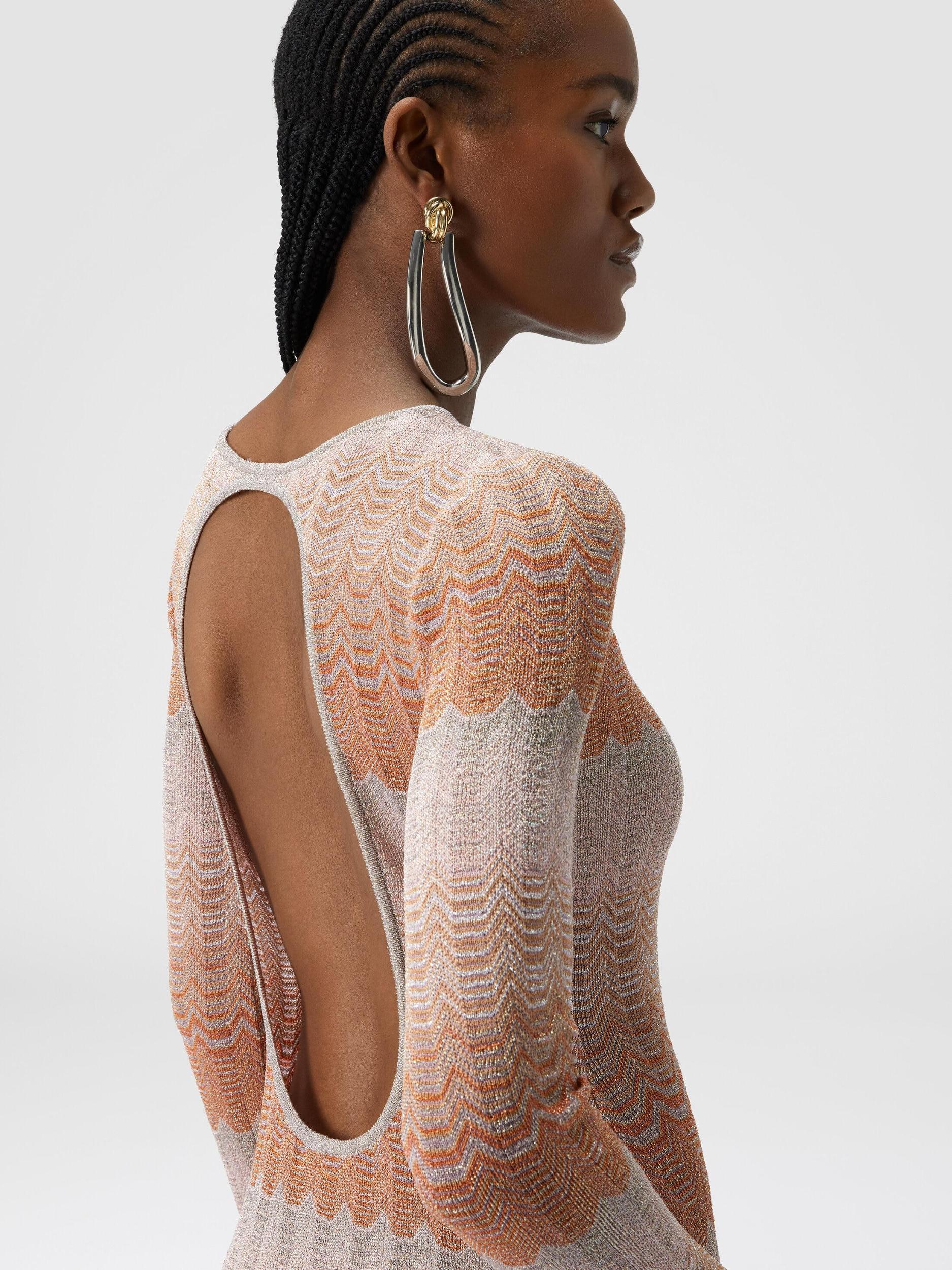 Long dress with lamé Greek motif Product Image