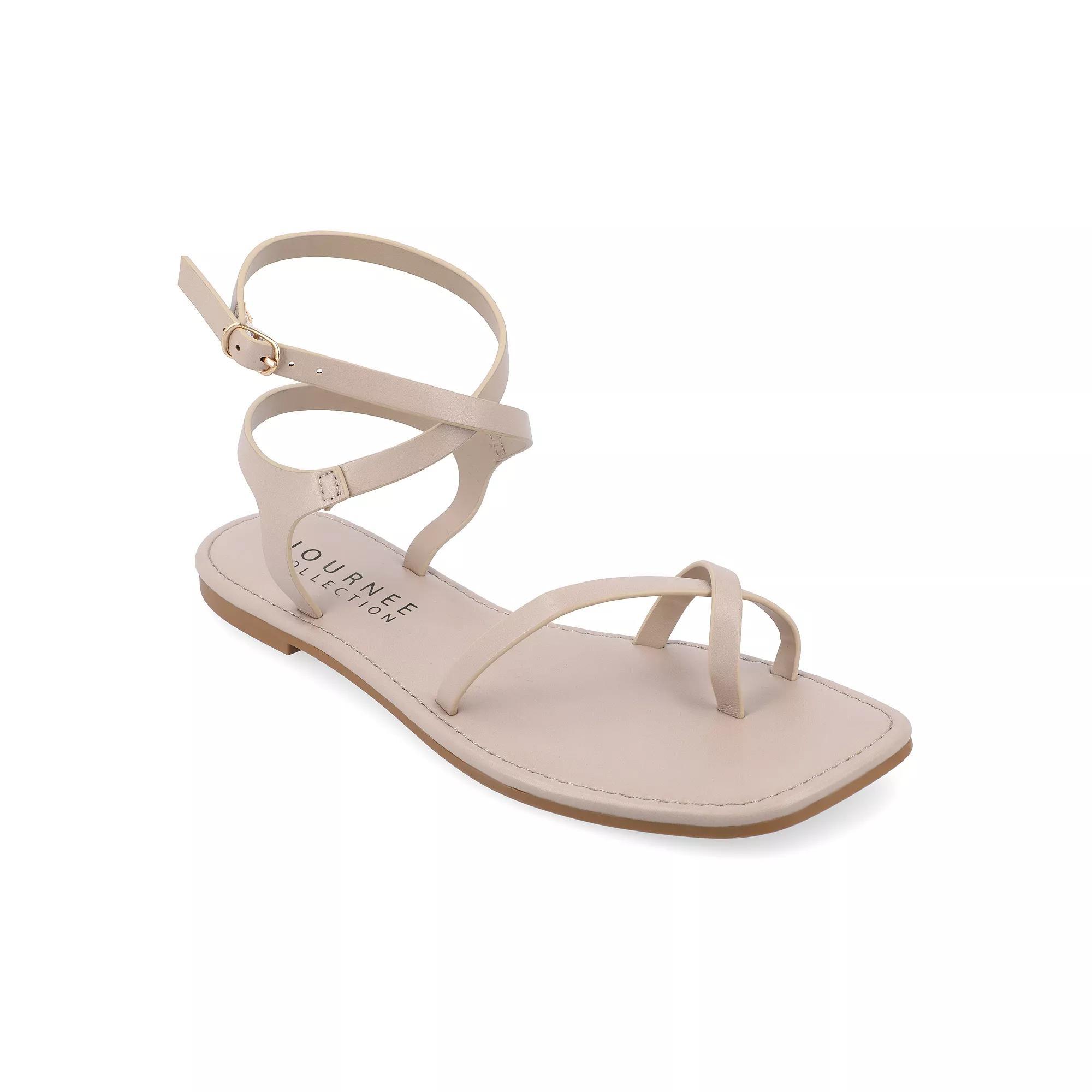 Journee Charra Womens Strappy Sandals Brown Product Image