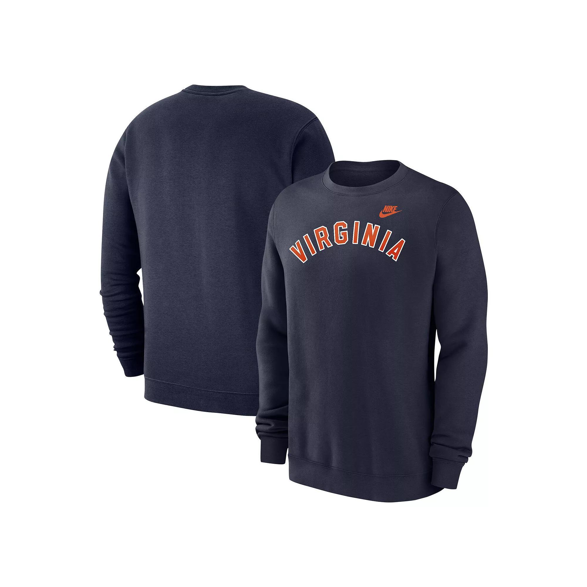 Men's Nike Navy Virginia Cavaliers Vintage Club Fleece Pullover Sweatshirt, Size: Large, Blue Product Image