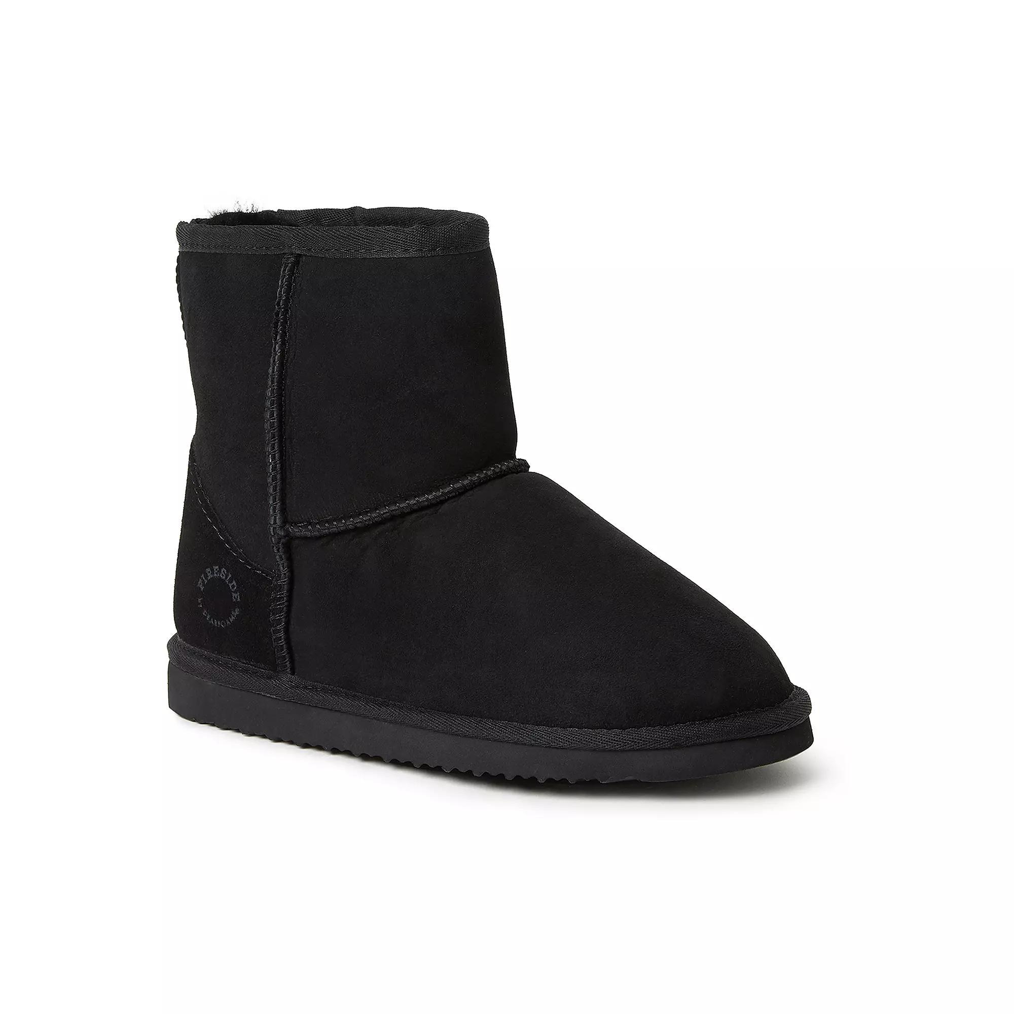 Fireside by Dearfoams Rosebery Womens Shearling Ankle Boot Slippers Product Image