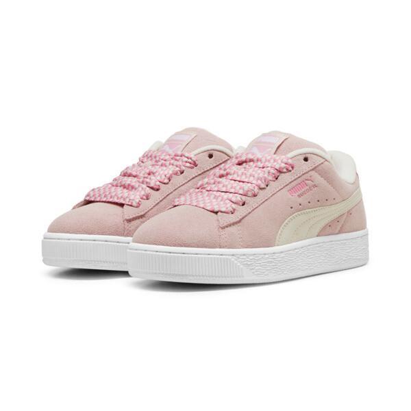 PUMA Suede XL Lace Women's Sneakers in Mauve Mist/White Product Image