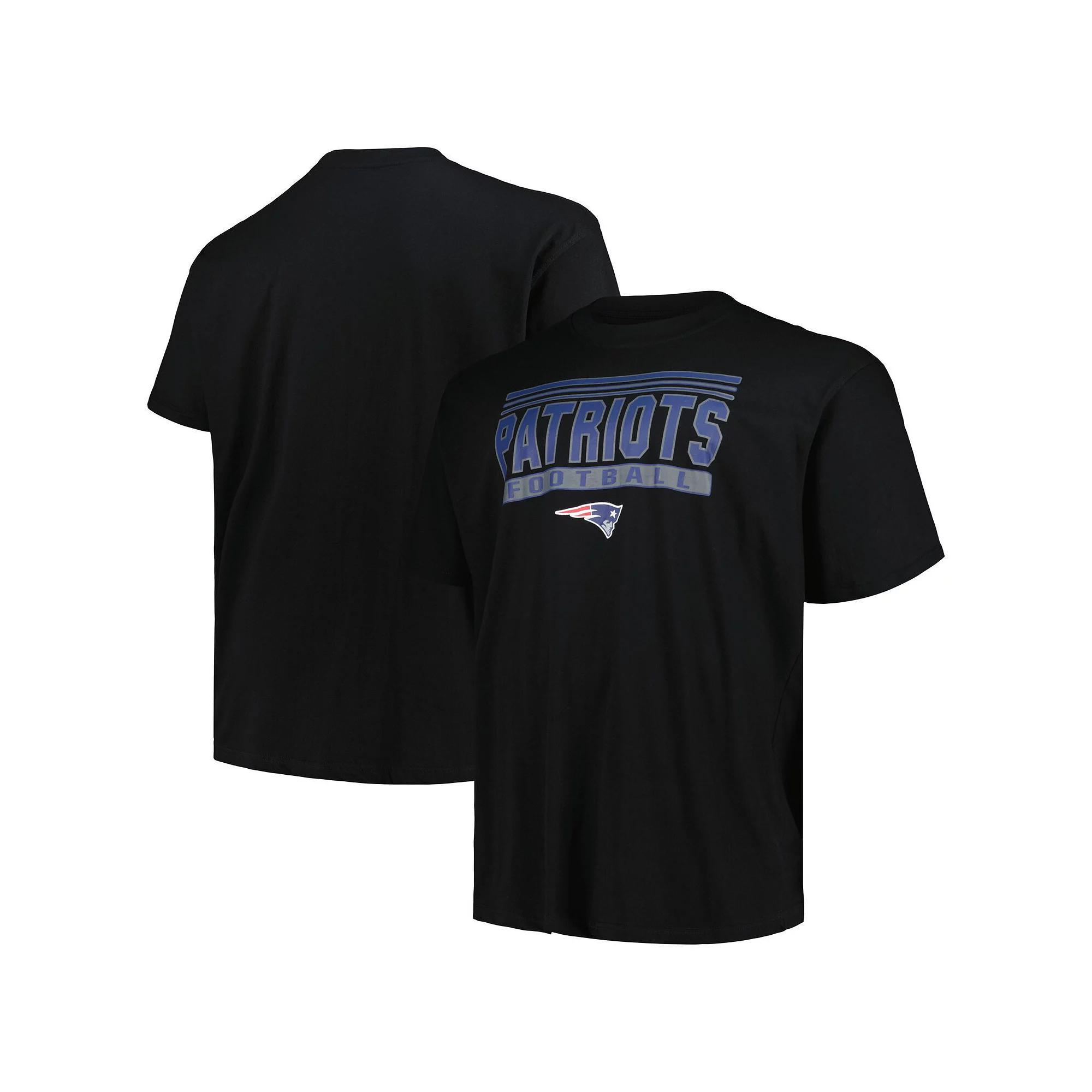 Men's Fanatics Branded Black New England Patriots Big & Tall Pop T-Shirt, Size: 6XB Product Image