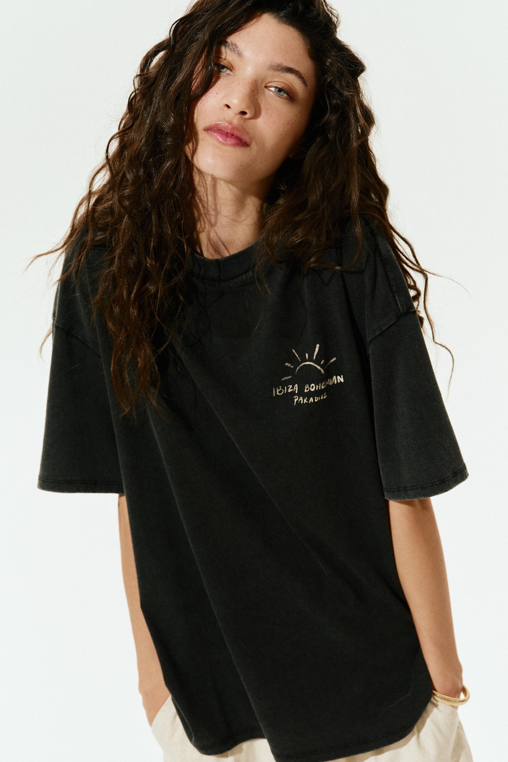 Oversized T-Shirt with Motif Product Image