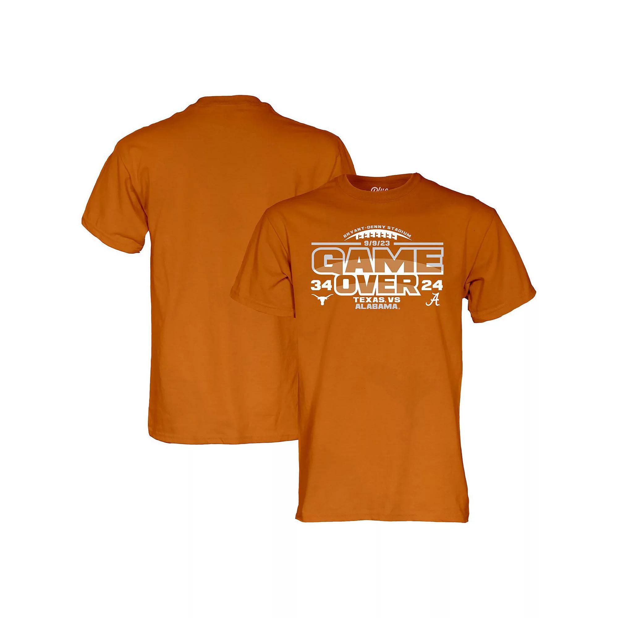 Men's Blue 84 Texas Orange Texas Longhorns vs. Alabama Crimson Tide 2023 Football Score T-Shirt, Size: Large, Team Product Image