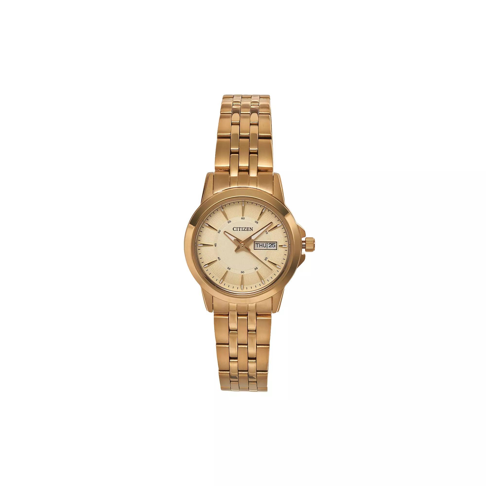Citizen Womens Stainless Steel Watch - EQ0603-59P, Gold Tone Product Image