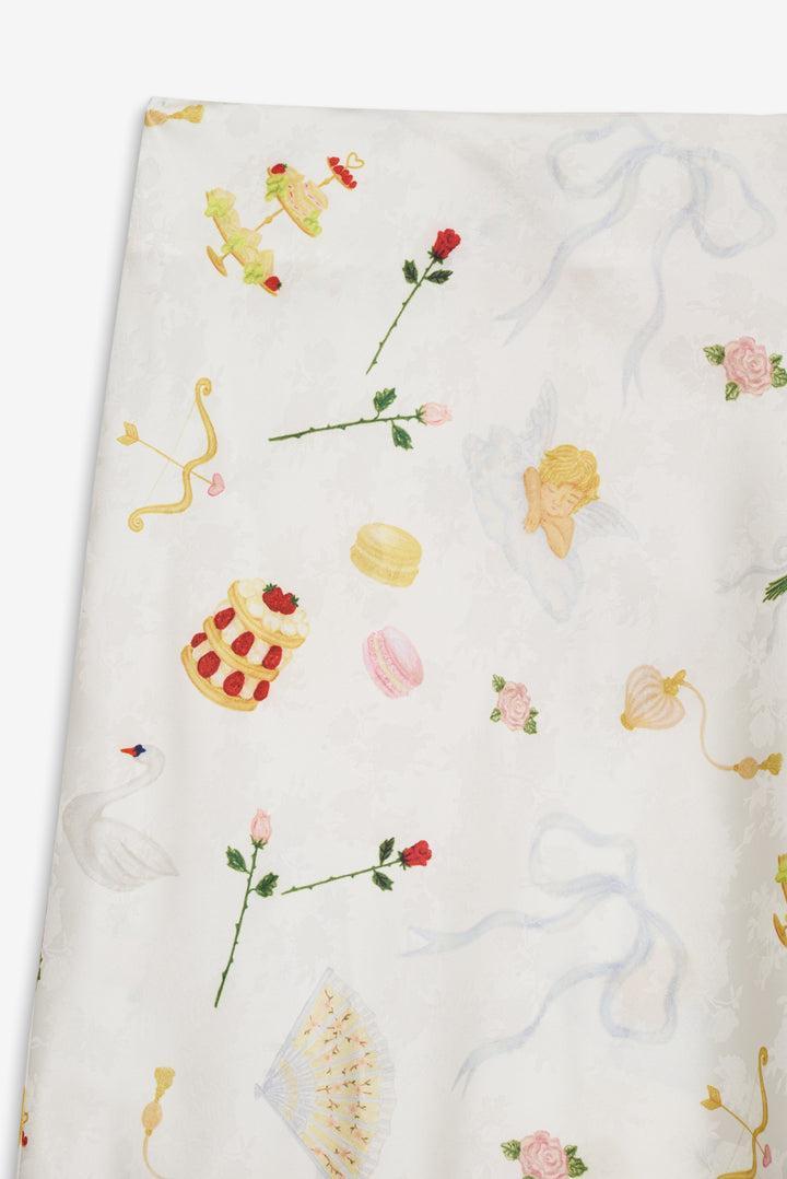 Charlise Midi Skirt — White Product Image