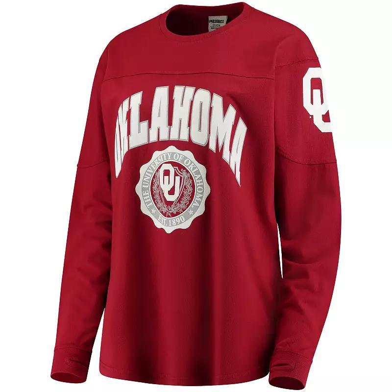 Women's Crimson Oklahoma Sooners Edith Long Sleeve T-Shirt, Size: XL, Red Product Image