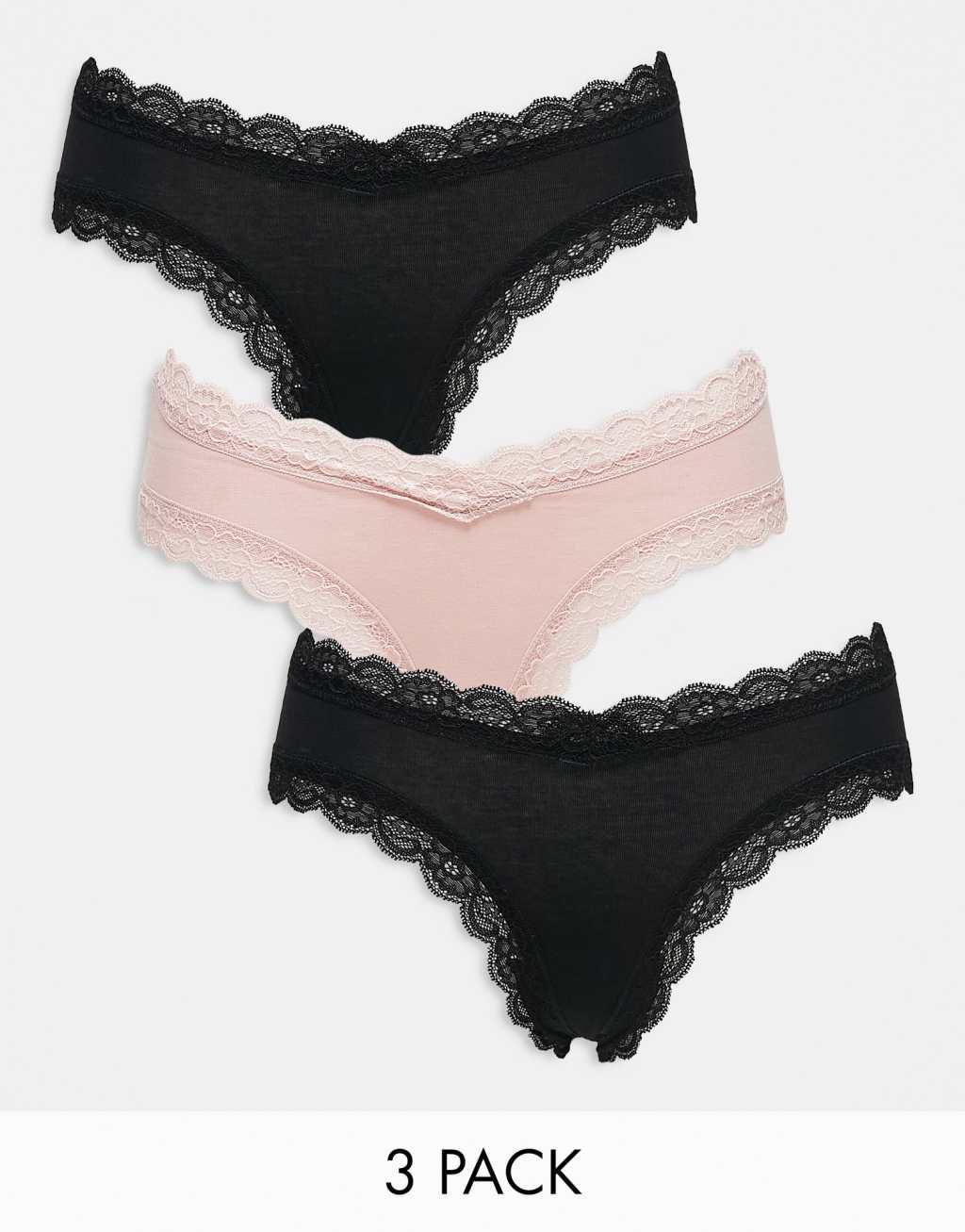 Lindex MOM 3 pack maternity brazilian briefs-Multi Product Image