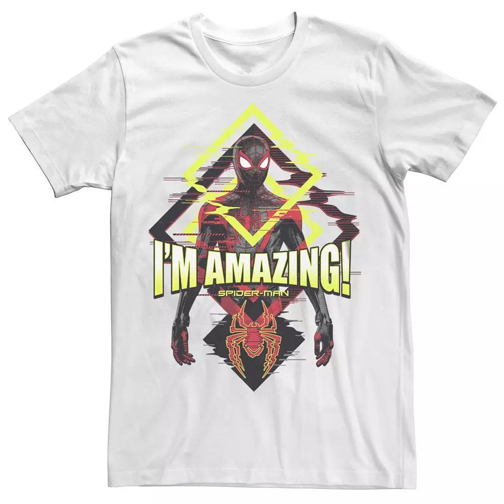 Men's Marvel Comics Retro Ultimate Spider-Man Miles Morales I'm Amazing Graphic Tee, Size: Medium, White Product Image