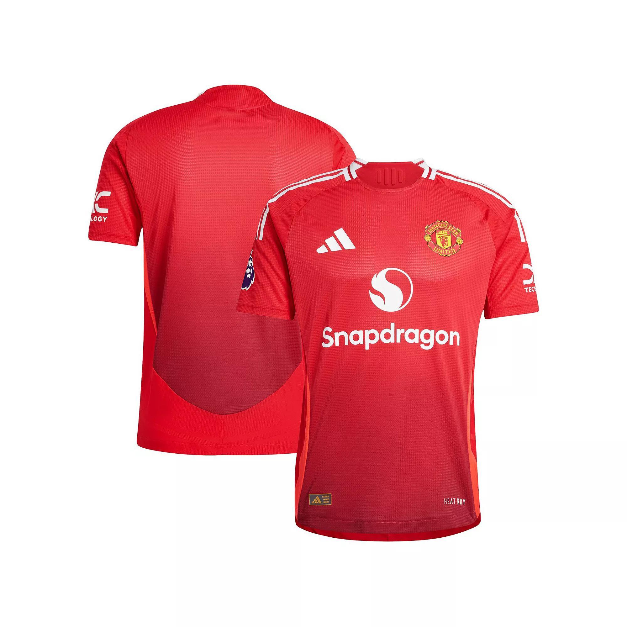 Mens adidas Red Manchester United 2024/25 Home Authentic Patch Jersey Product Image