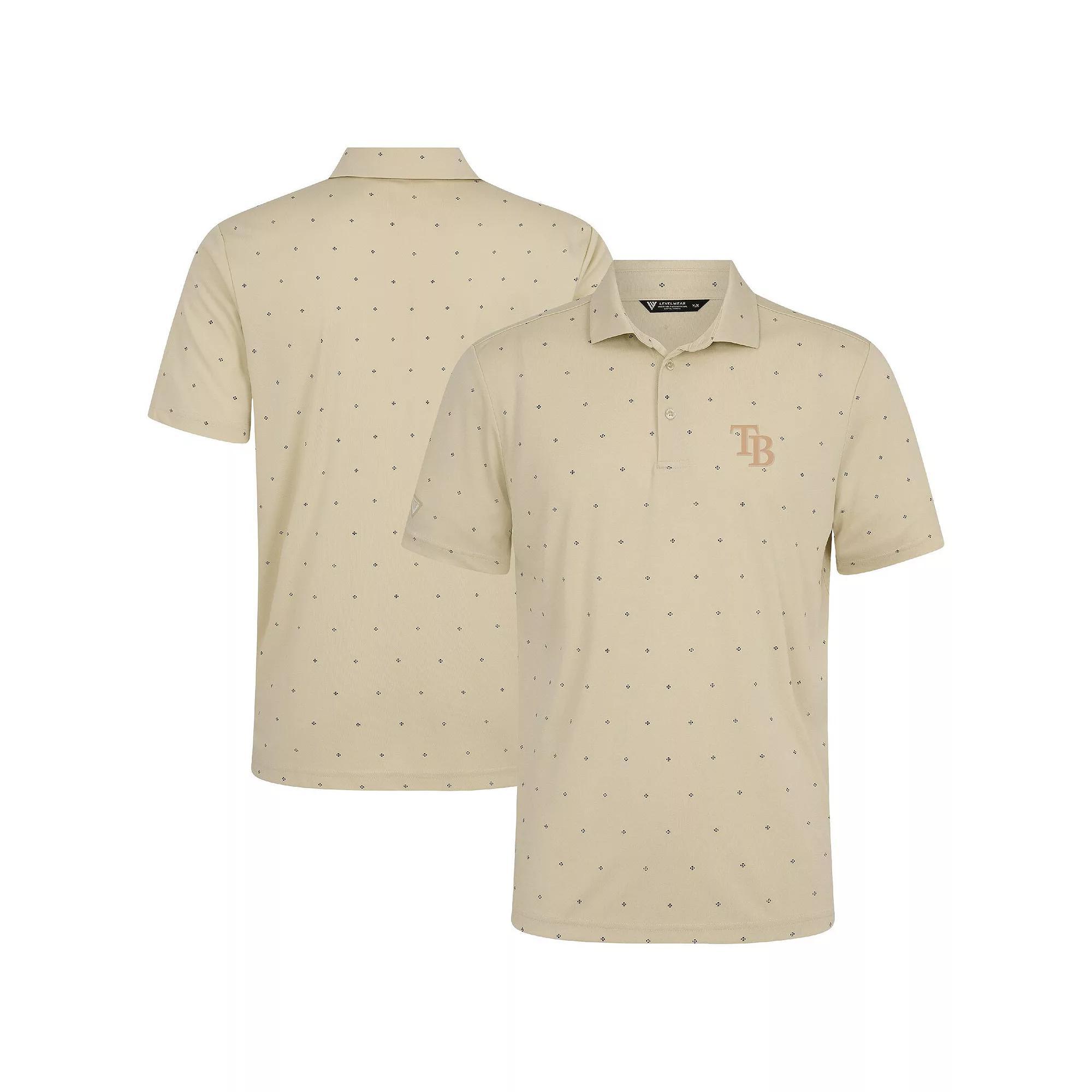 Men's Levelwear  Cream Tampa Bay Rays Vision Polo, Size: XXL, Beige Product Image