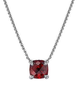 Womens Petite Chatelaine Pendant Necklace with Pave Diamonds Product Image