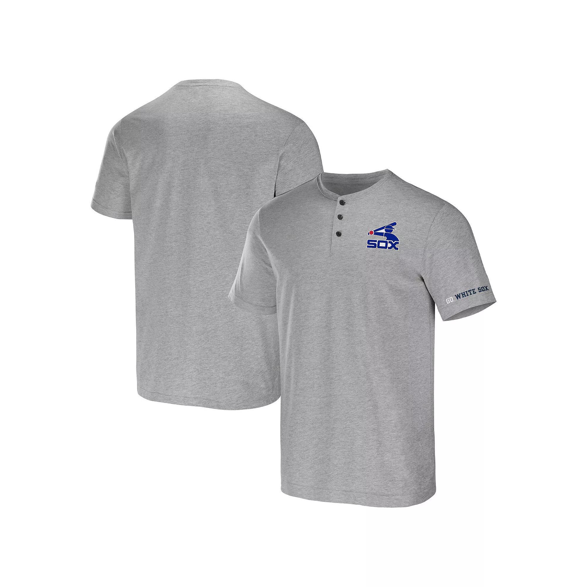 Men's Darius Rucker Collection by Fanatics Heather Gray Chicago White Sox Henley T-Shirt, Size: Small, Grey Product Image