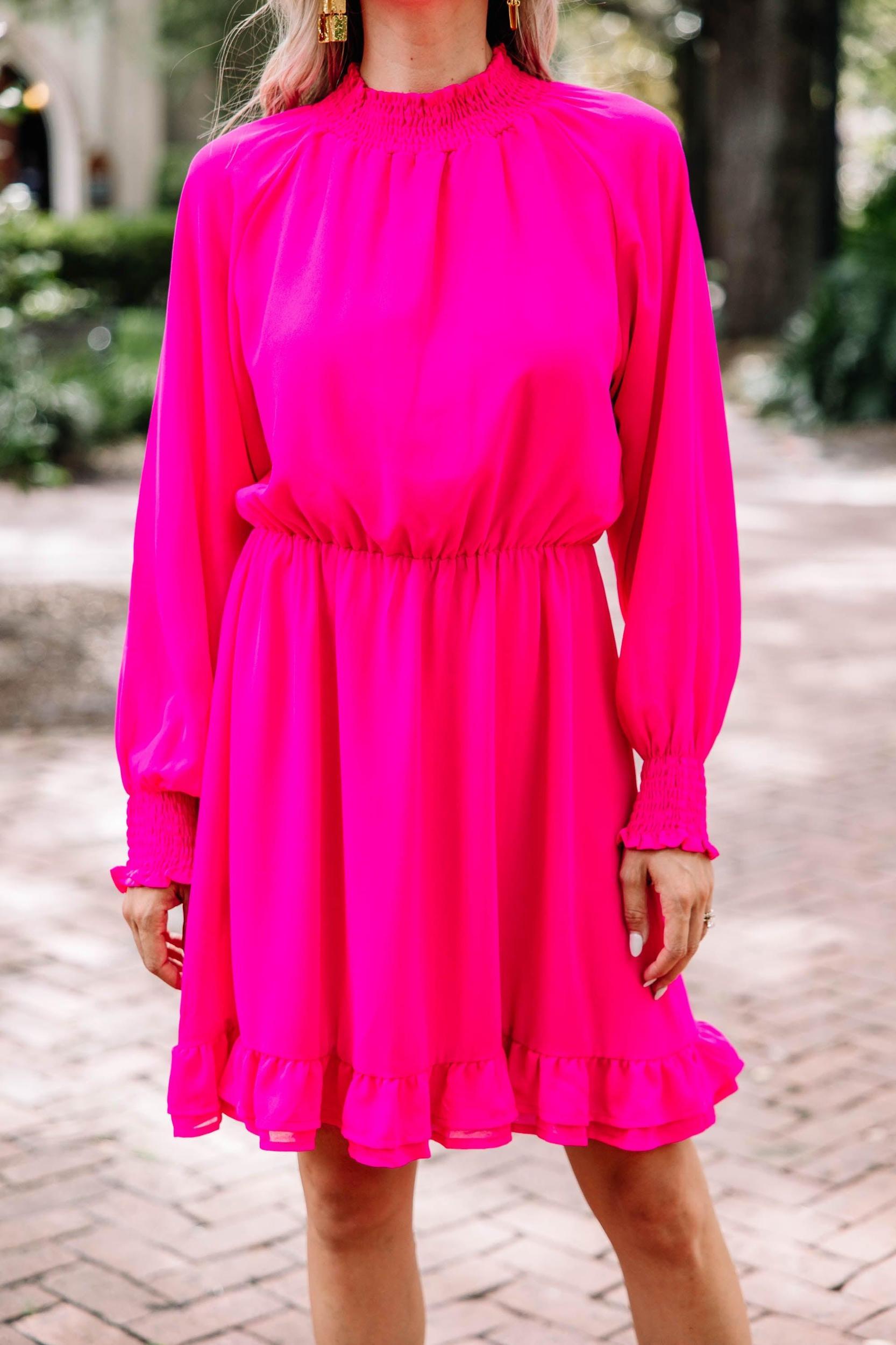 Always Evolving Hot Pink Dress Female Product Image