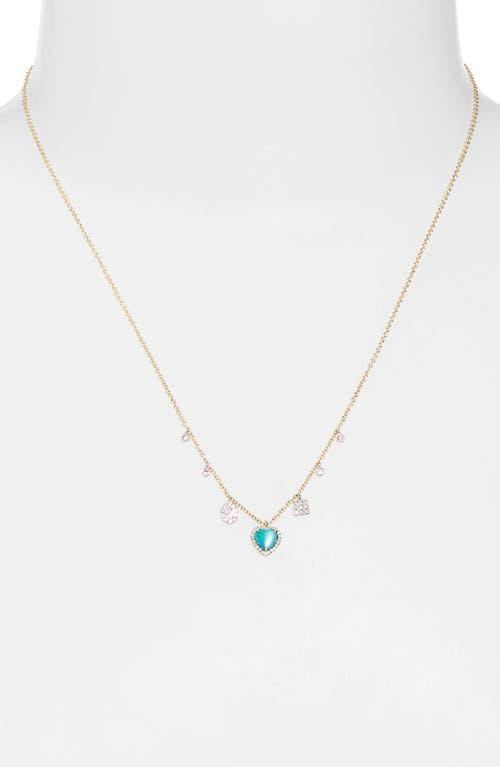 MEIRA T Heart Charm Necklace In Multi Product Image