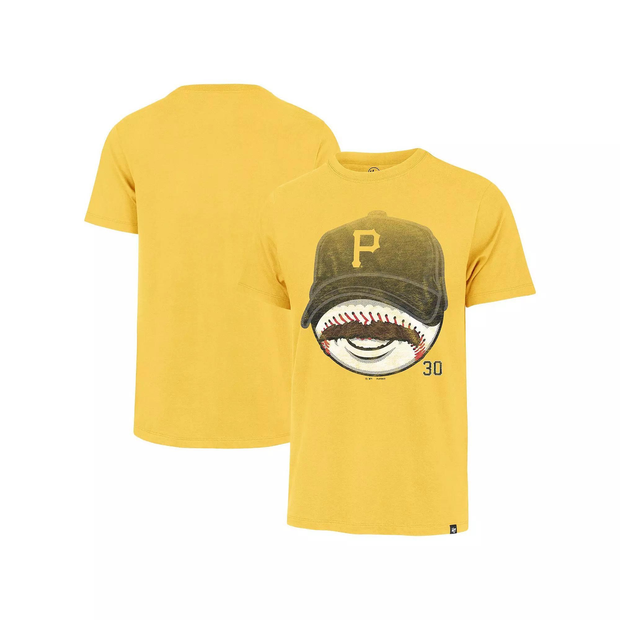 Men's '47 Paul Skenes Gold Pittsburgh Pirates Mustache Franklin T-Shirt, Size: Medium Product Image