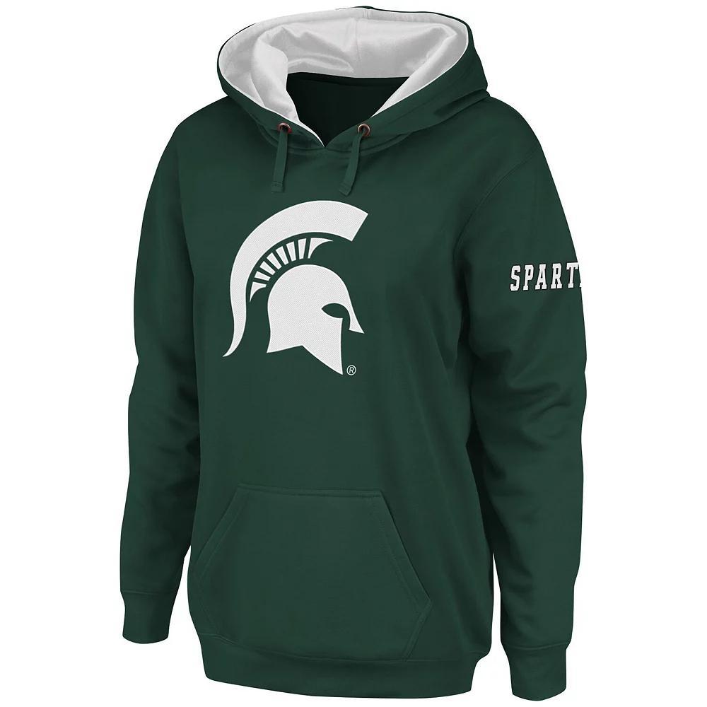 Women's Stadium Athletic Green Michigan State Spartans Big Logo Pullover Hoodie, Size: 2XL Product Image