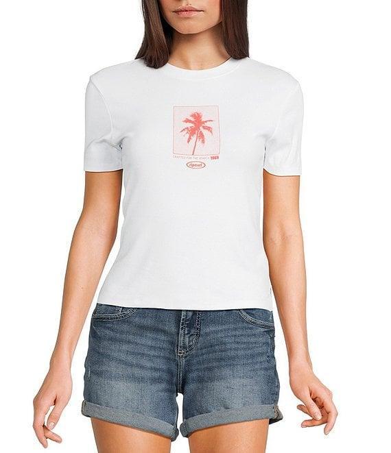 Rip Curl Neon Palm Short Sleeve Fitted T-Shirt Product Image