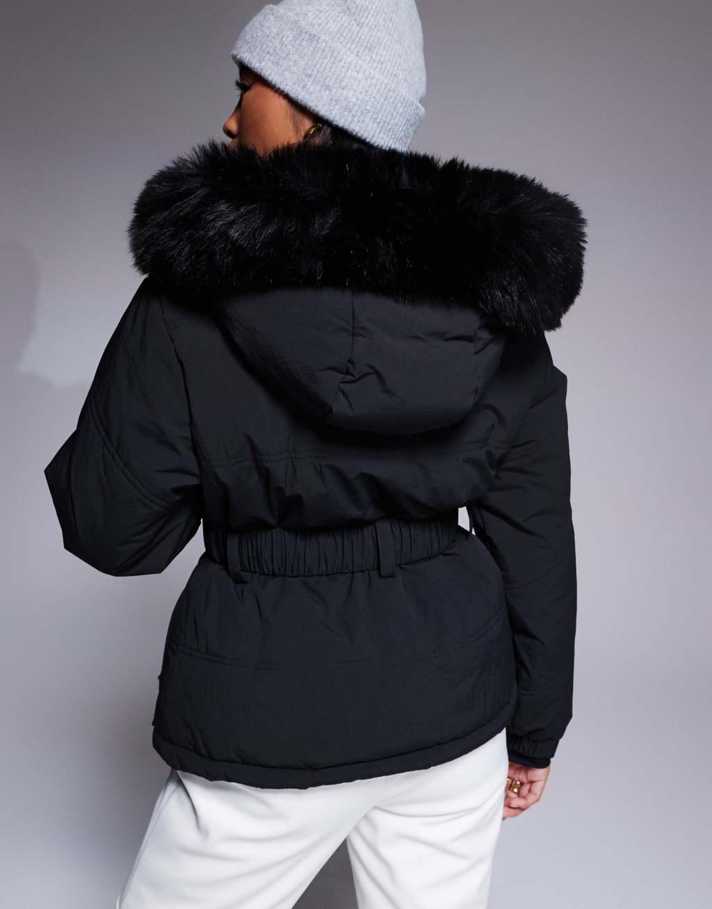 4505 Petite Ski water repellent insulated ski jacket in black  Product Image