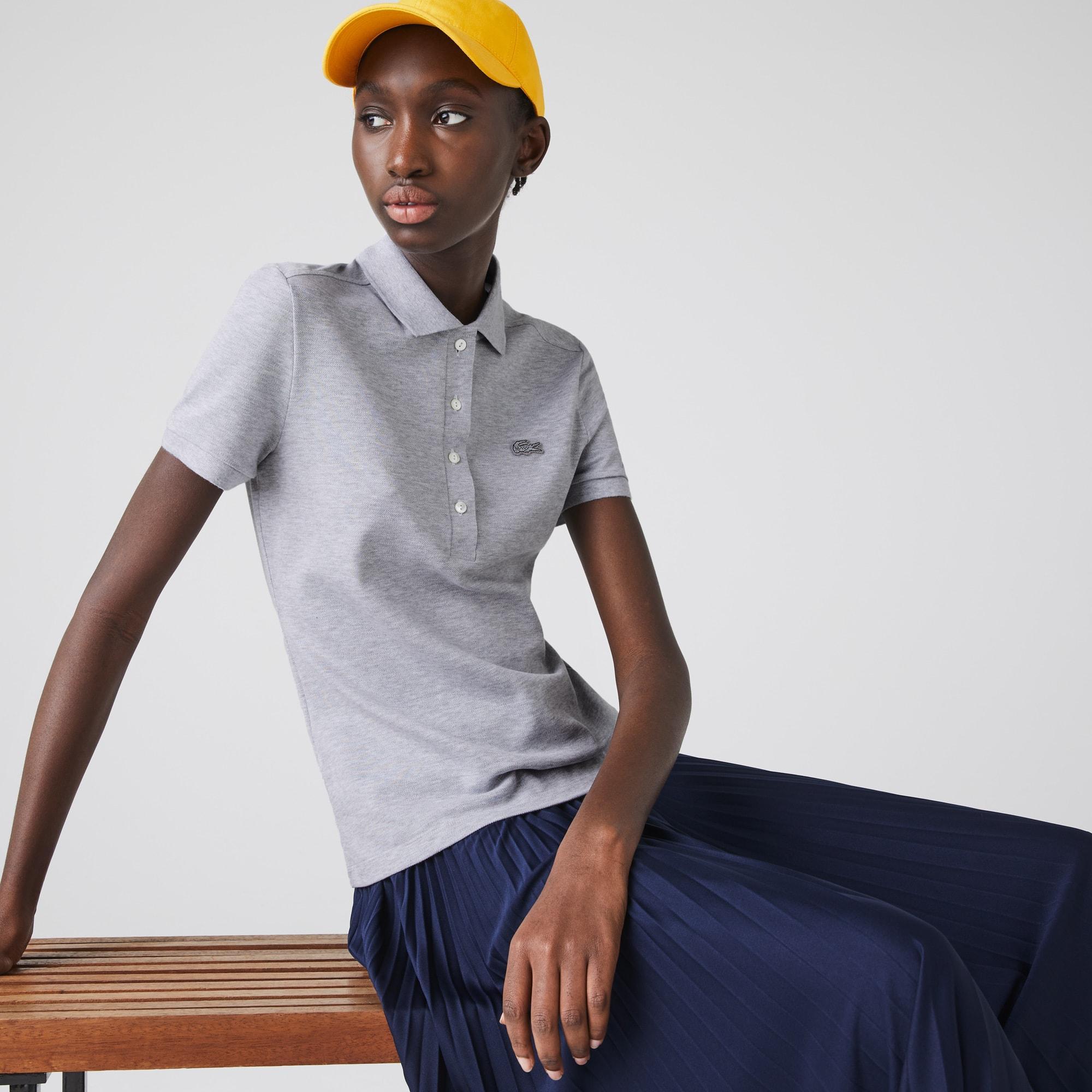 Women's L.12.D Slim Fit Stretch Mini Piqué Polo Product Image