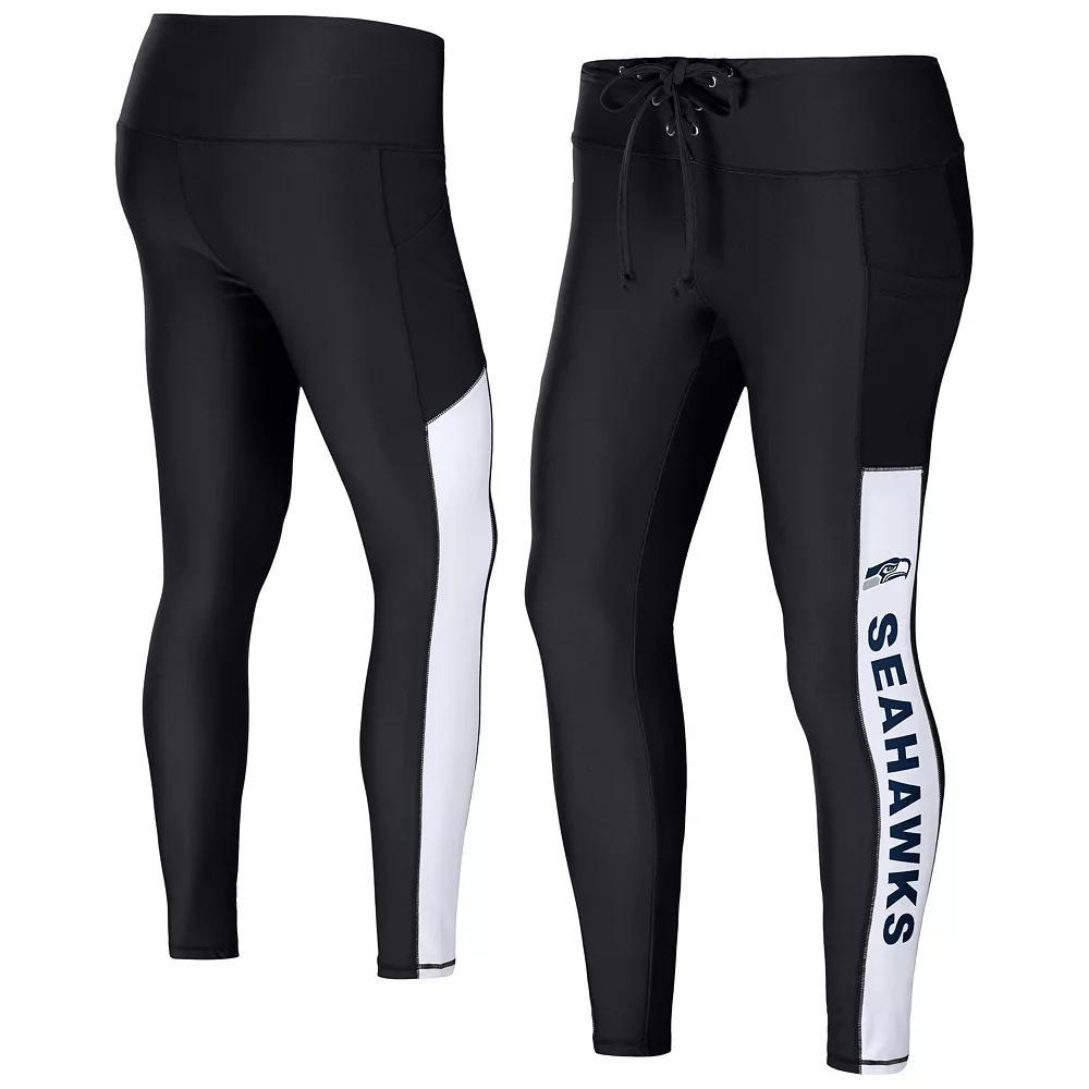 Women's WEAR by Erin Andrews Black Seattle Seahawks Leggings, Size: XL Product Image