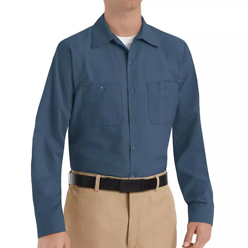Mens Red Kap Classic-Fit Industrial Long Sleeve Button-Down Work Shirt Product Image