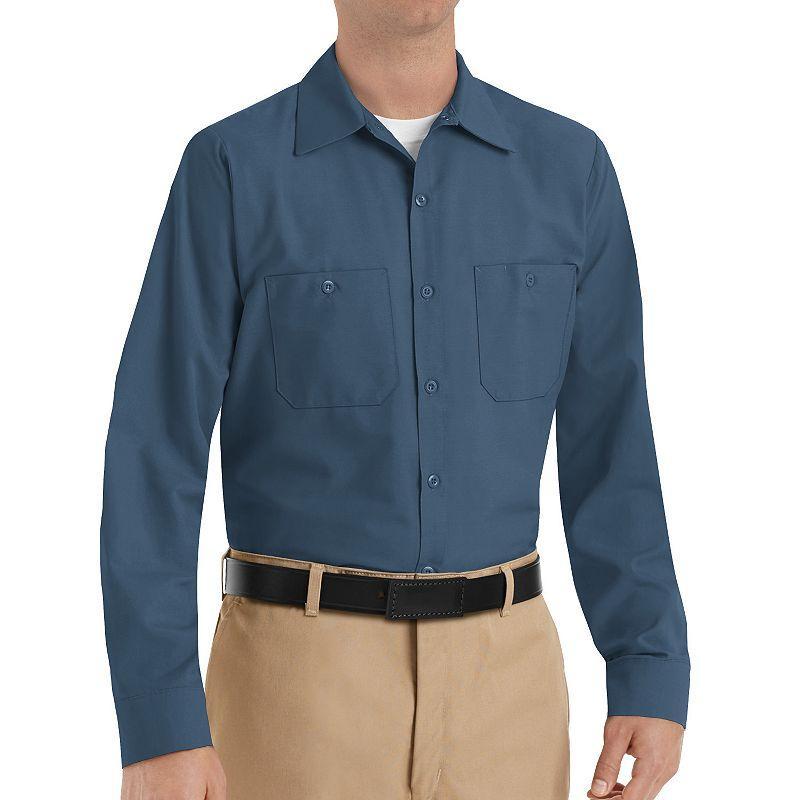 Mens Red Kap Classic-Fit Industrial Long Sleeve Button-Down Work Shirt Product Image