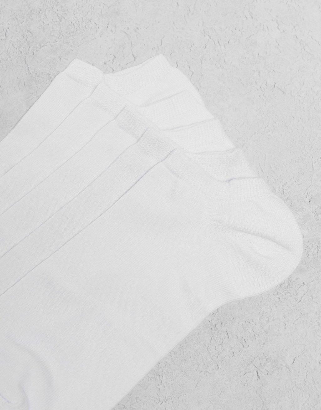 ASOS DESIGN 5 pack sneaker socks in white Product Image