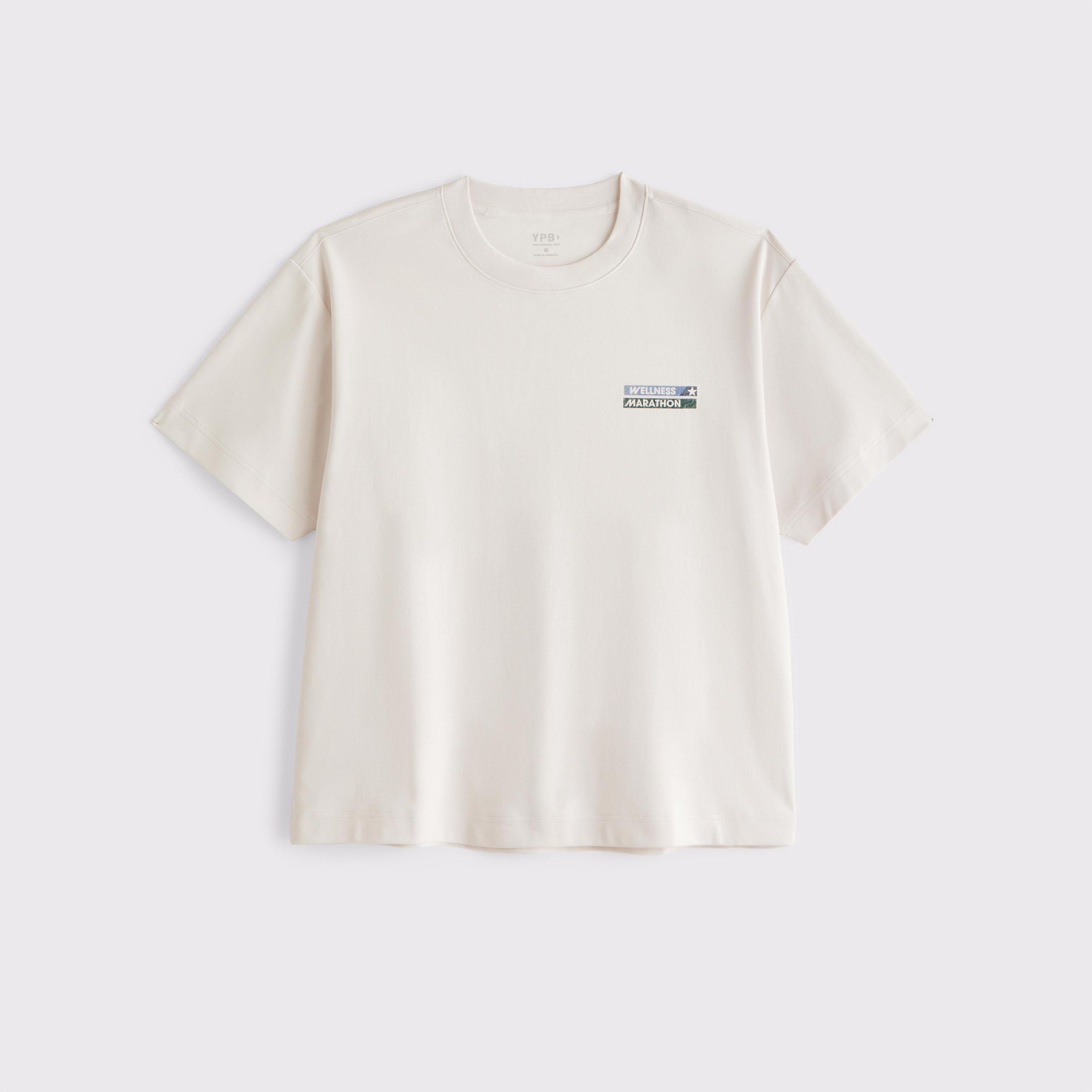YPB Active Cropped Heavyweight Cotton Tee Product Image
