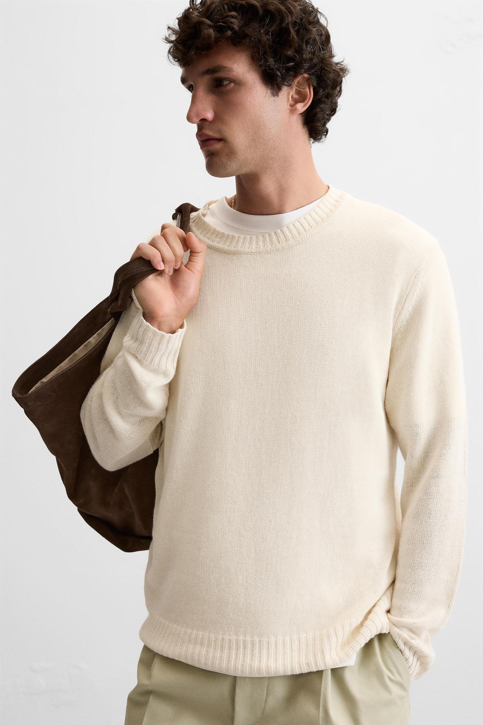 100% LINEN SWEATER Product Image